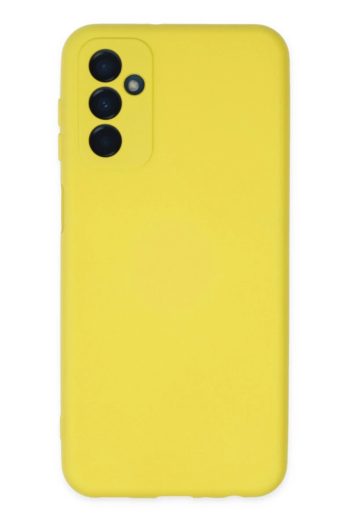 Samsung Galaxy M23 Kılıf Nano içi Kadife Silikon - Sarı-(5796)