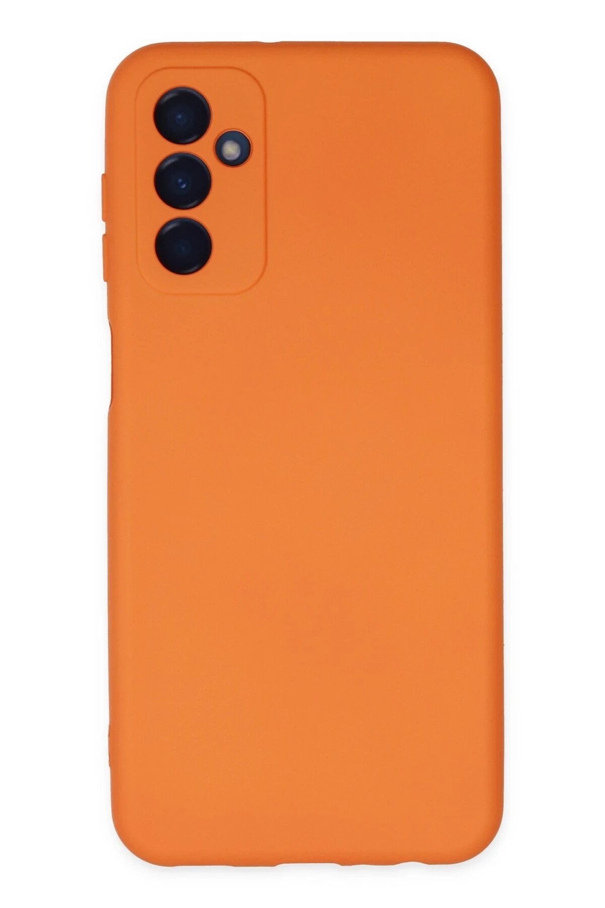 Samsung Galaxy M23 Kılıf Nano içi Kadife Silikon - Turuncu-(5796)