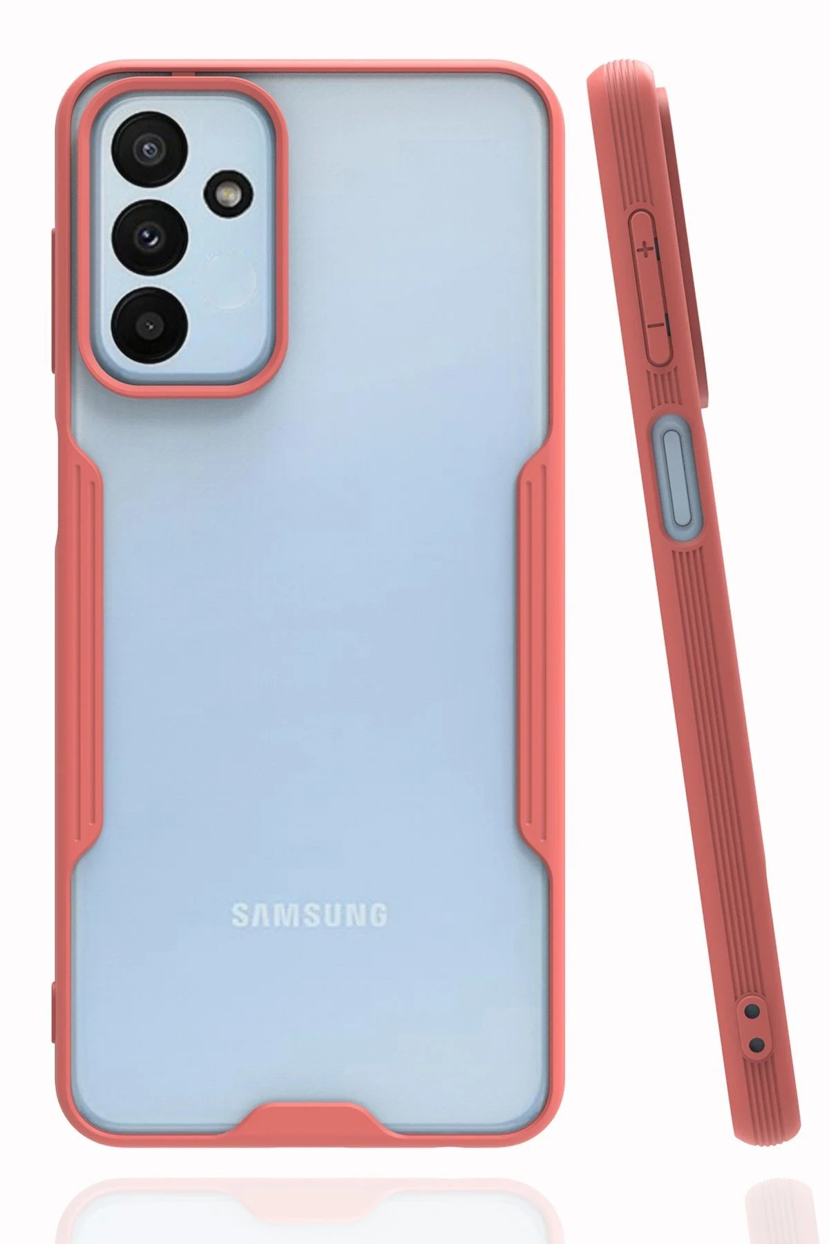 Samsung Galaxy M23 Kılıf Platin Silikon - Pembe-(5796)