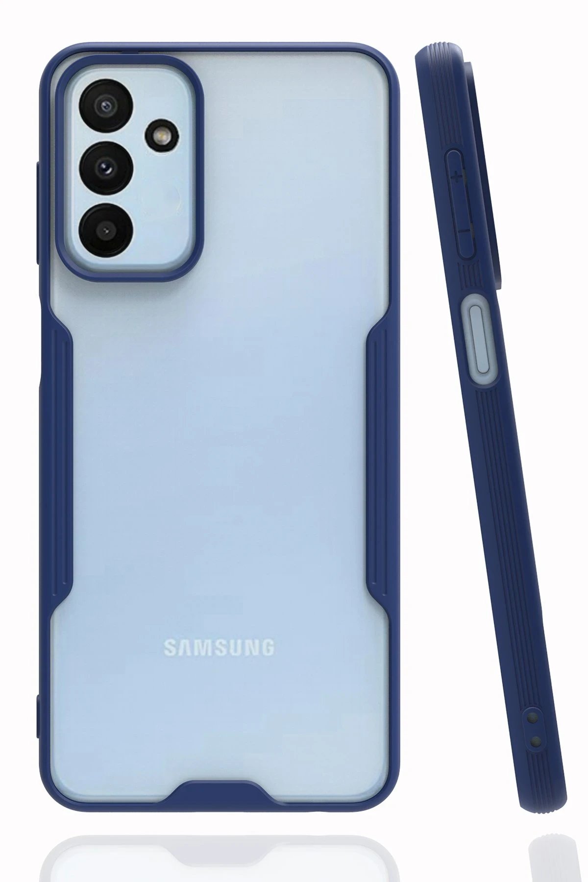 Samsung Galaxy M23 Kılıf Platin Silikon - Lacivert-(5796)