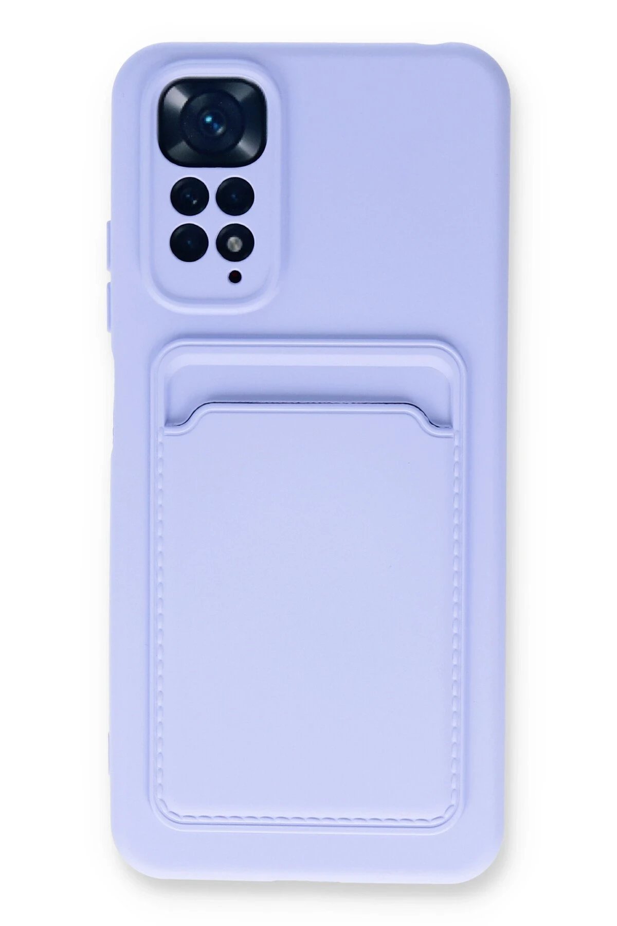Xiaomi Redmi Note 11S Kılıf Kelvin Kartvizitli Silikon - Lila-(5796)