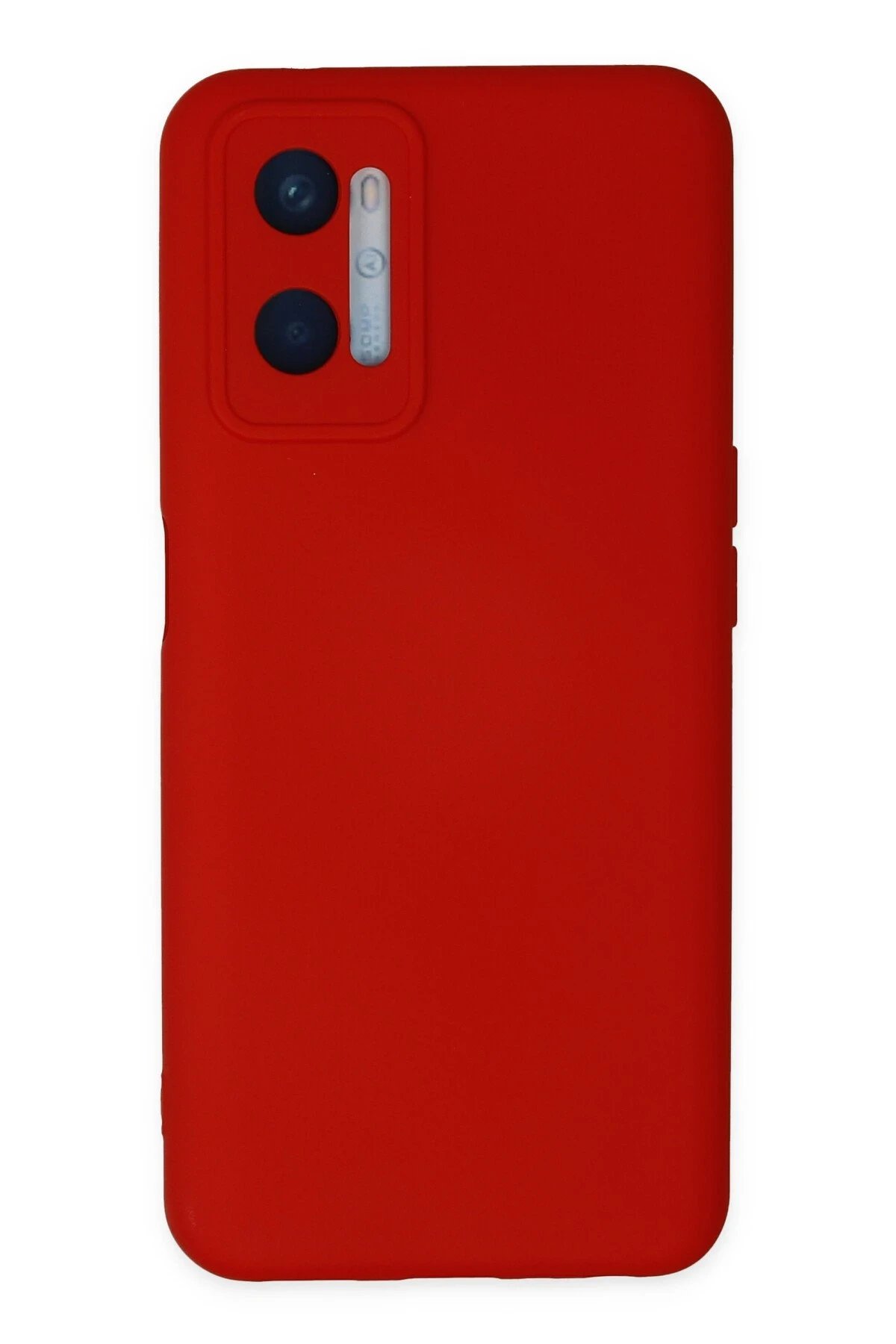 Oppo A96 Kılıf Nano içi Kadife Silikon - Kırmızı-(5796)