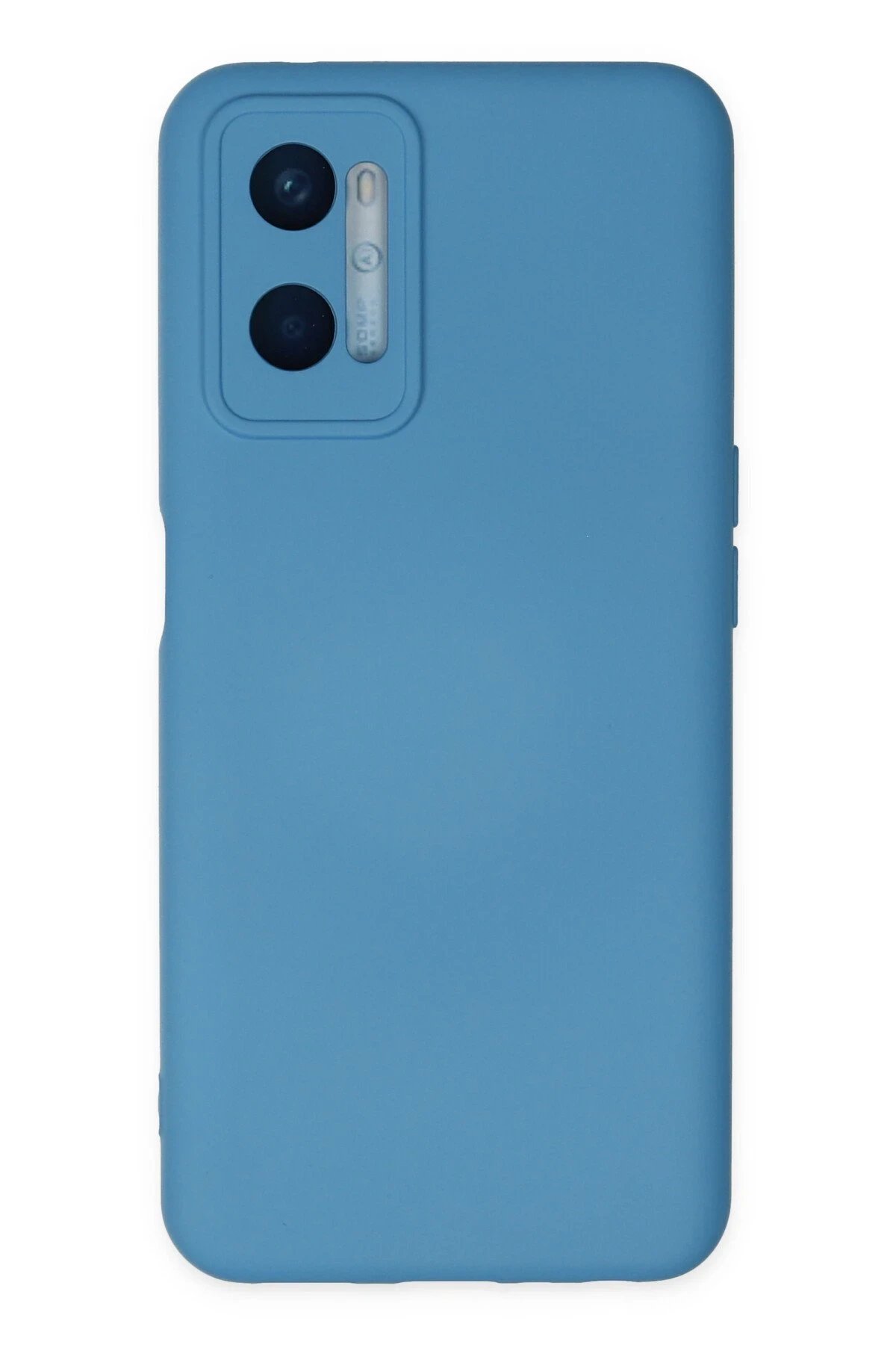 Oppo A96 Kılıf Nano içi Kadife Silikon - Mavi-(5796)