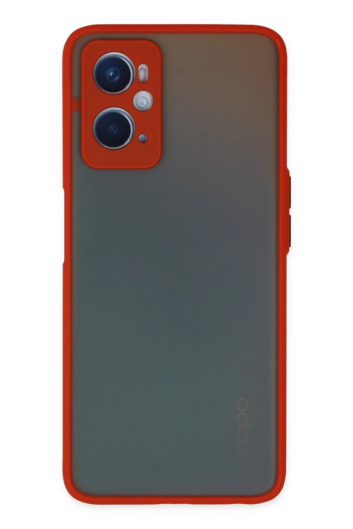 Oppo A96 Kılıf Montreal Silikon Kapak - Kırmızı-(5796)