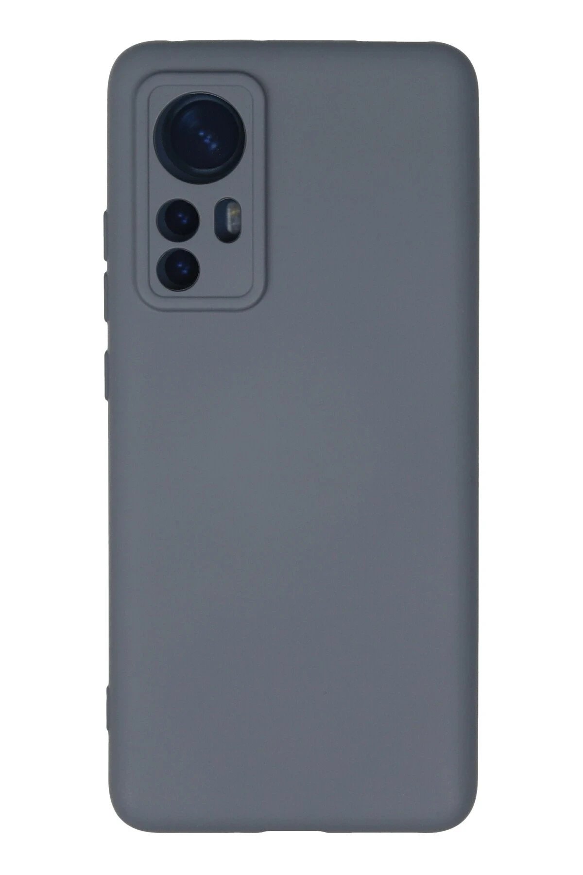 Xiaomi Mi 12 Kılıf Nano içi Kadife Silikon - Gri-(5796)