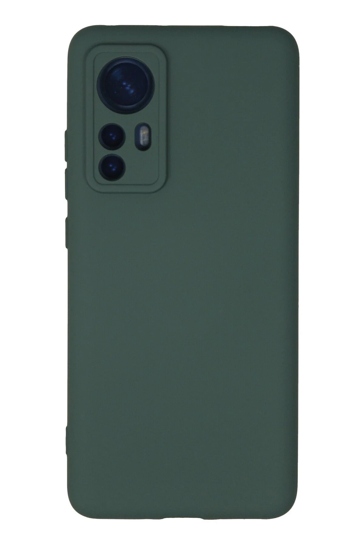 Xiaomi Mi 12 Kılıf Nano içi Kadife Silikon - Koyu Yeşil-(5796)