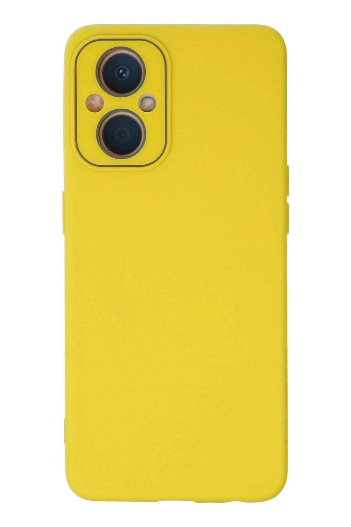 Oppo Reno 7 Lite Kılıf Lansman Glass Kapak - Sarı-(5796)