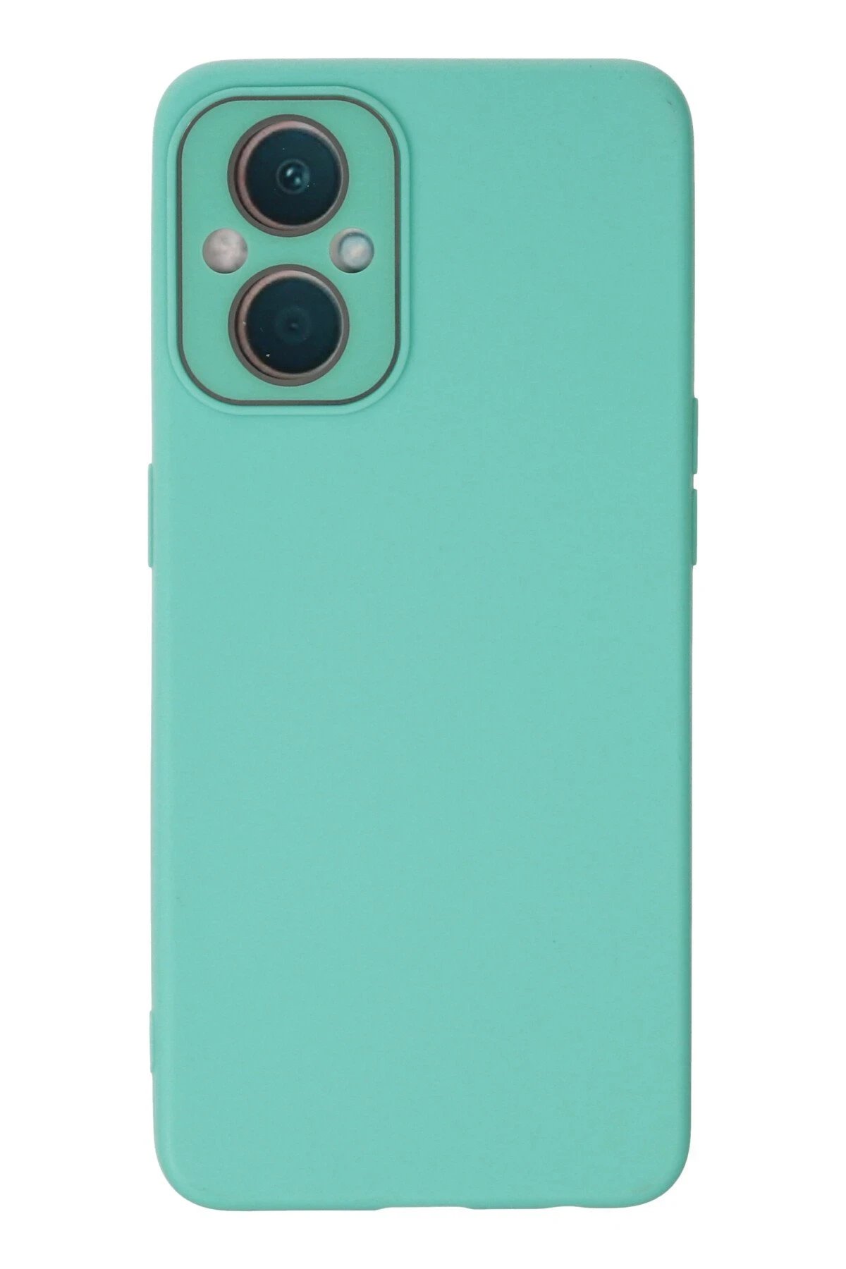 Oppo Reno 7 Lite Kılıf Lansman Glass Kapak - Turkuaz-(5796)