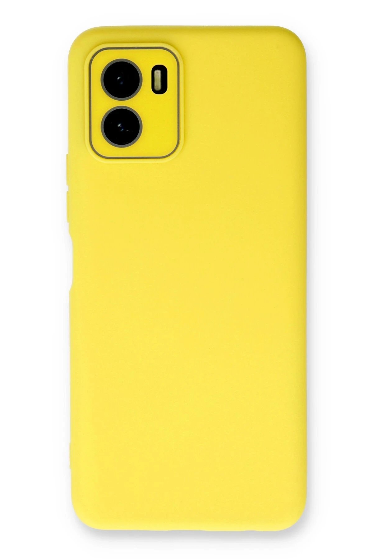 Vivo Y15S Kılıf Lansman Glass Kapak - Sarı-(5796)
