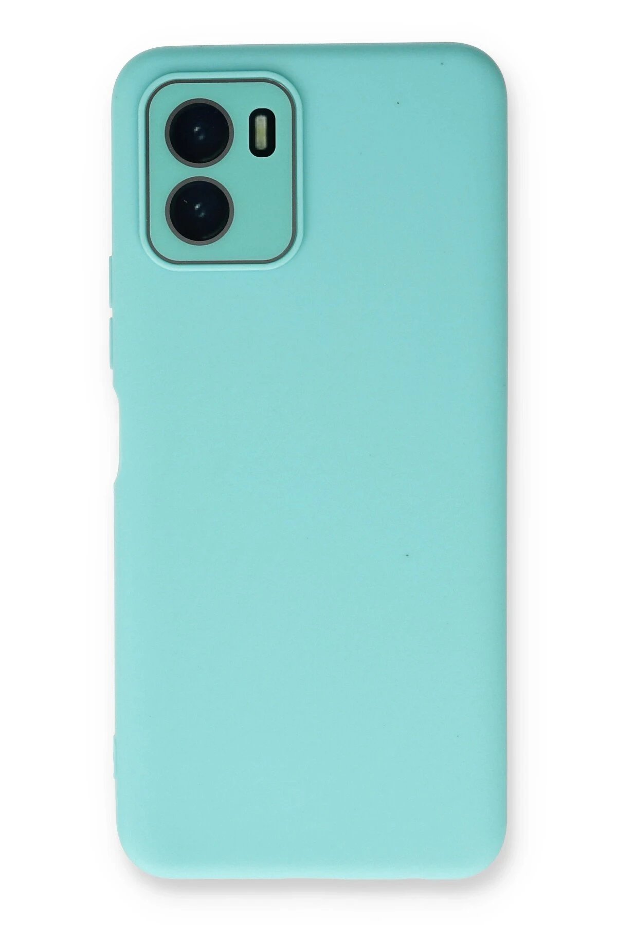 Vivo Y15S Kılıf Lansman Glass Kapak - Turkuaz-(5796)