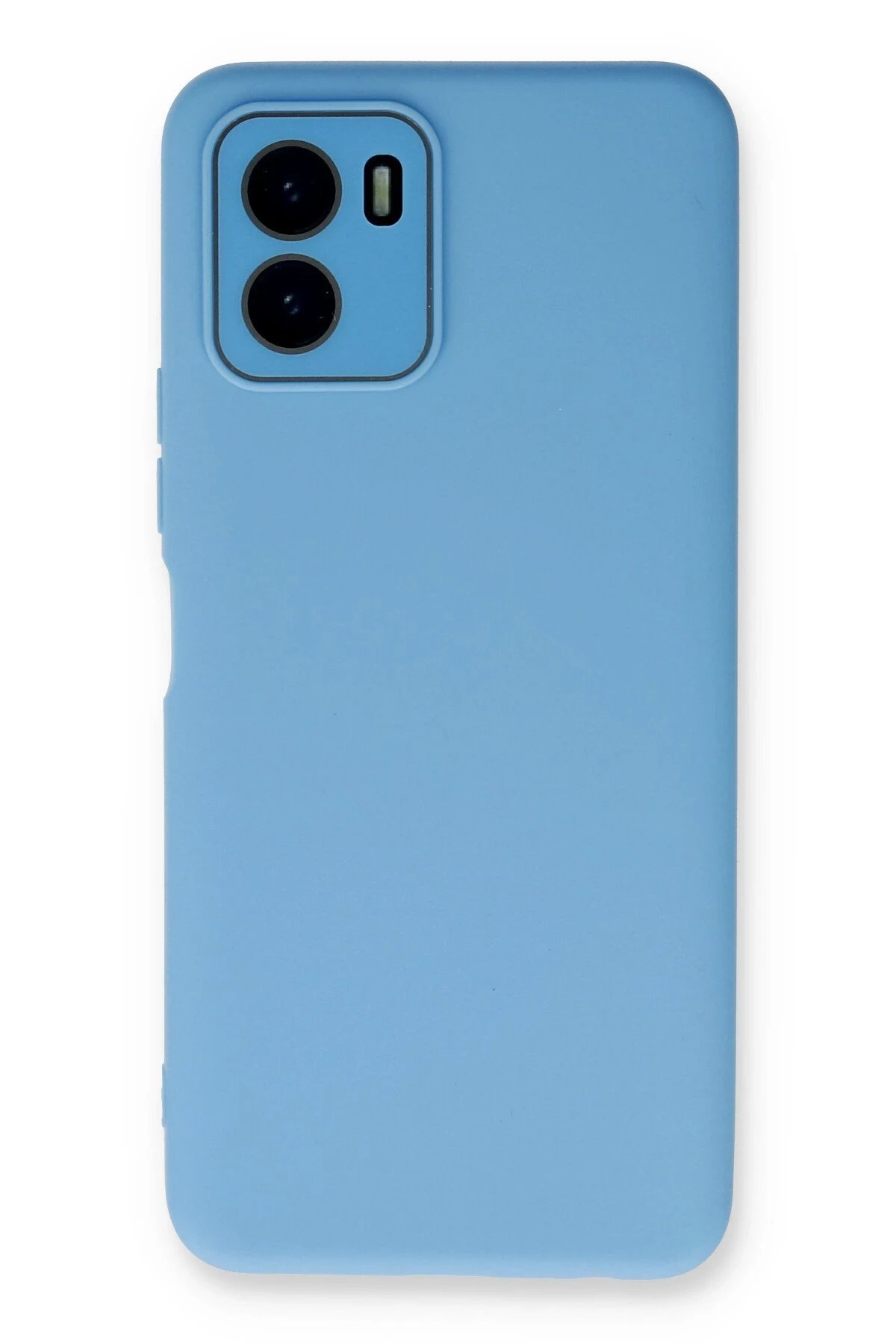Vivo Y15S Kılıf Lansman Glass Kapak - Mavi-(5796)