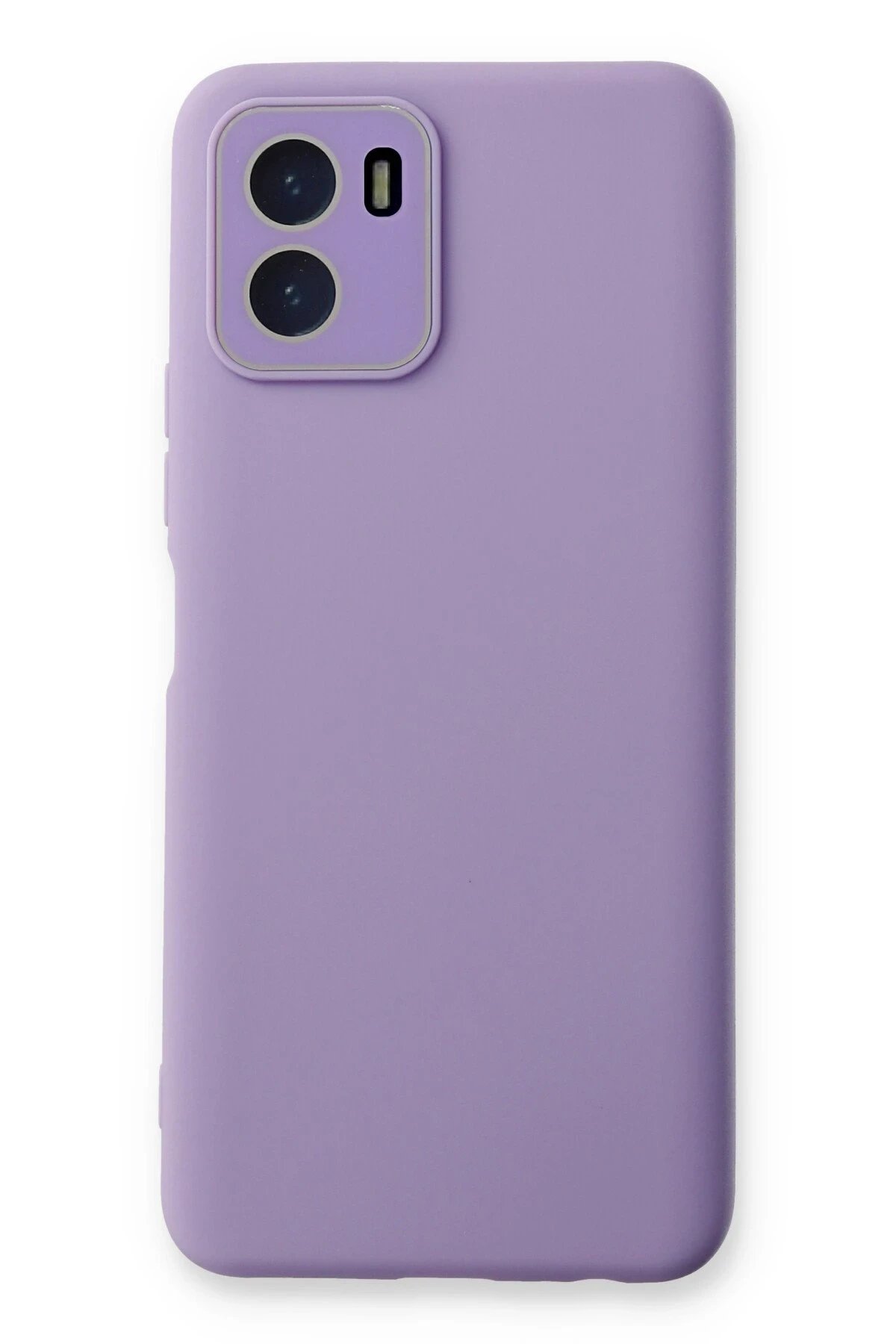 Vivo Y15S Kılıf Lansman Glass Kapak - Lila-(5796)
