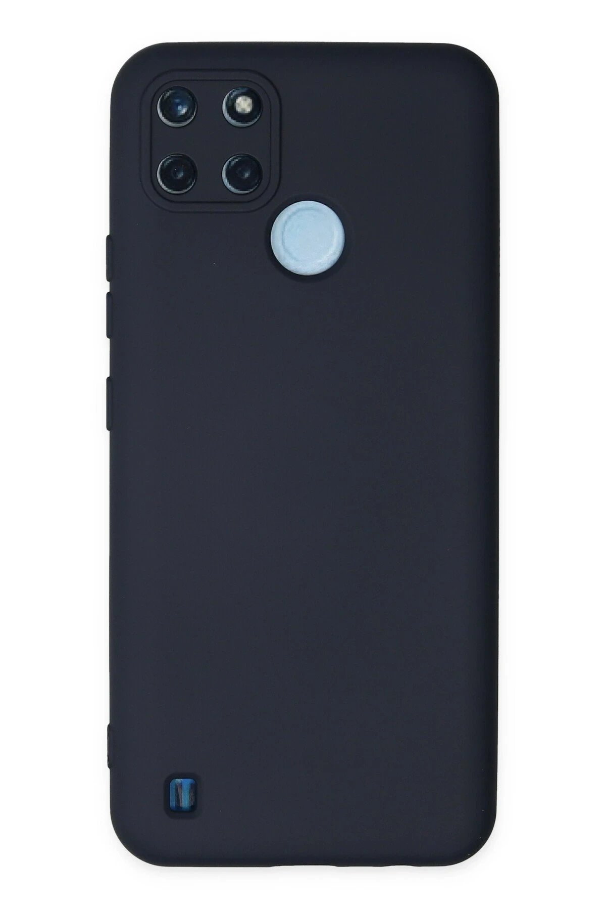 Realme C25Y Kılıf Nano içi Kadife Silikon - Lacivert-(5796)