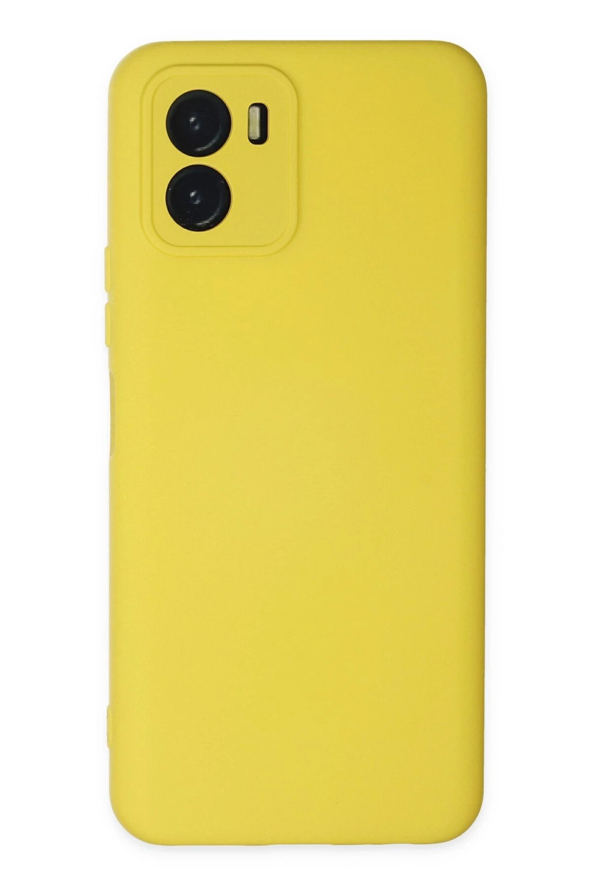 Vivo Y15S Kılıf Nano içi Kadife Silikon - Sarı-(5796)