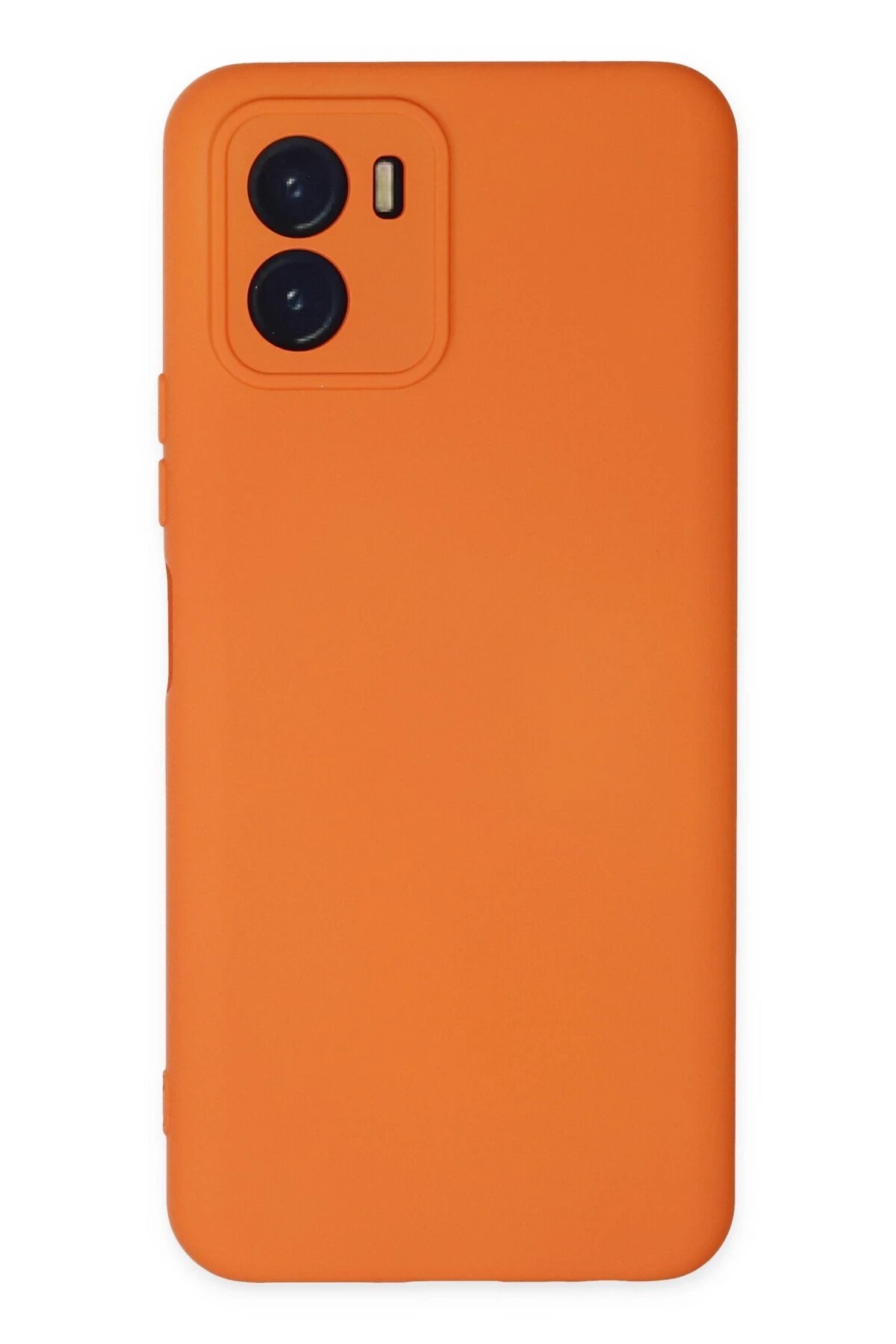 Vivo Y15S Kılıf Nano içi Kadife Silikon - Turuncu-(5796)