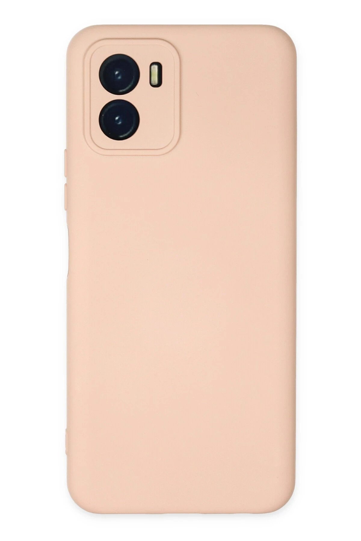 Vivo Y15S Kılıf Nano içi Kadife Silikon - Pudra-(5796)