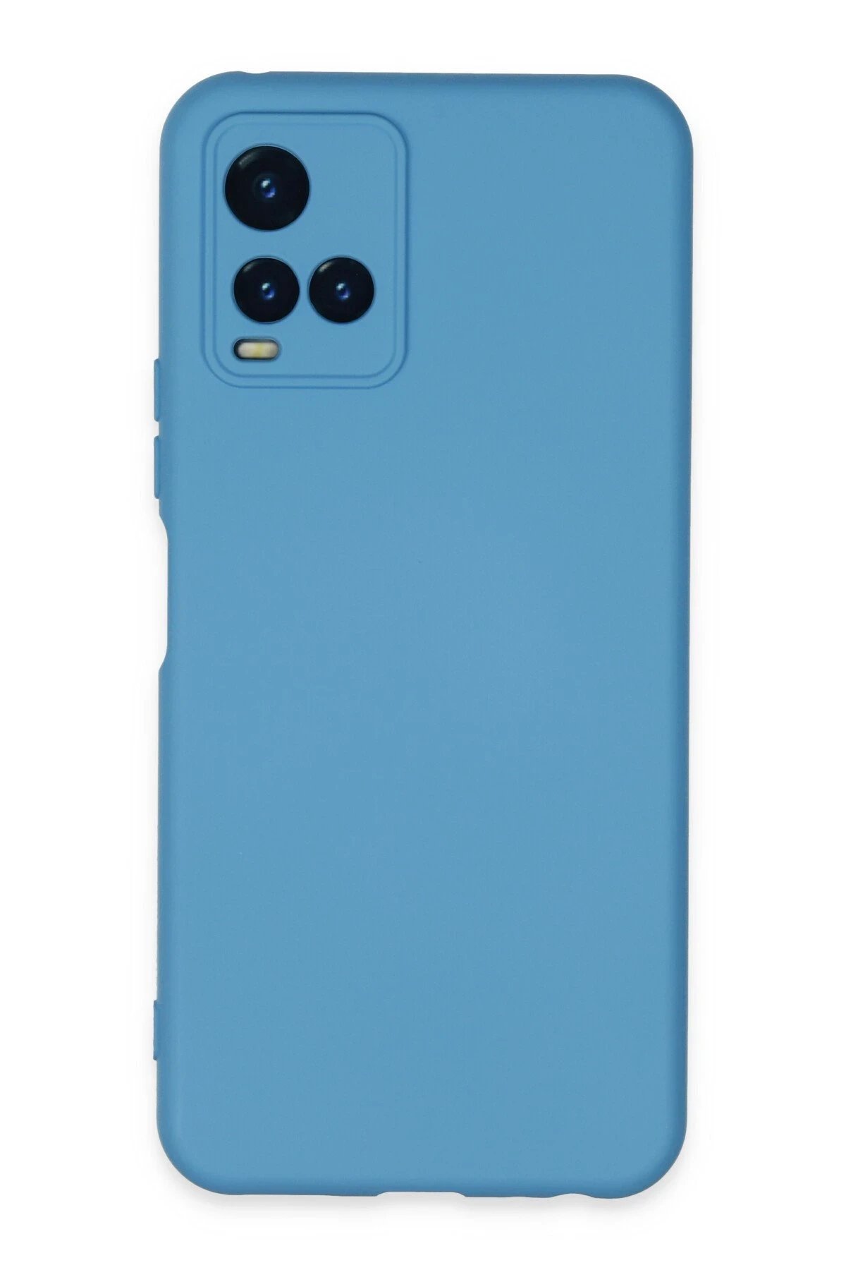 Vivo Y21S Kılıf Nano içi Kadife Silikon - Mavi-(5796)