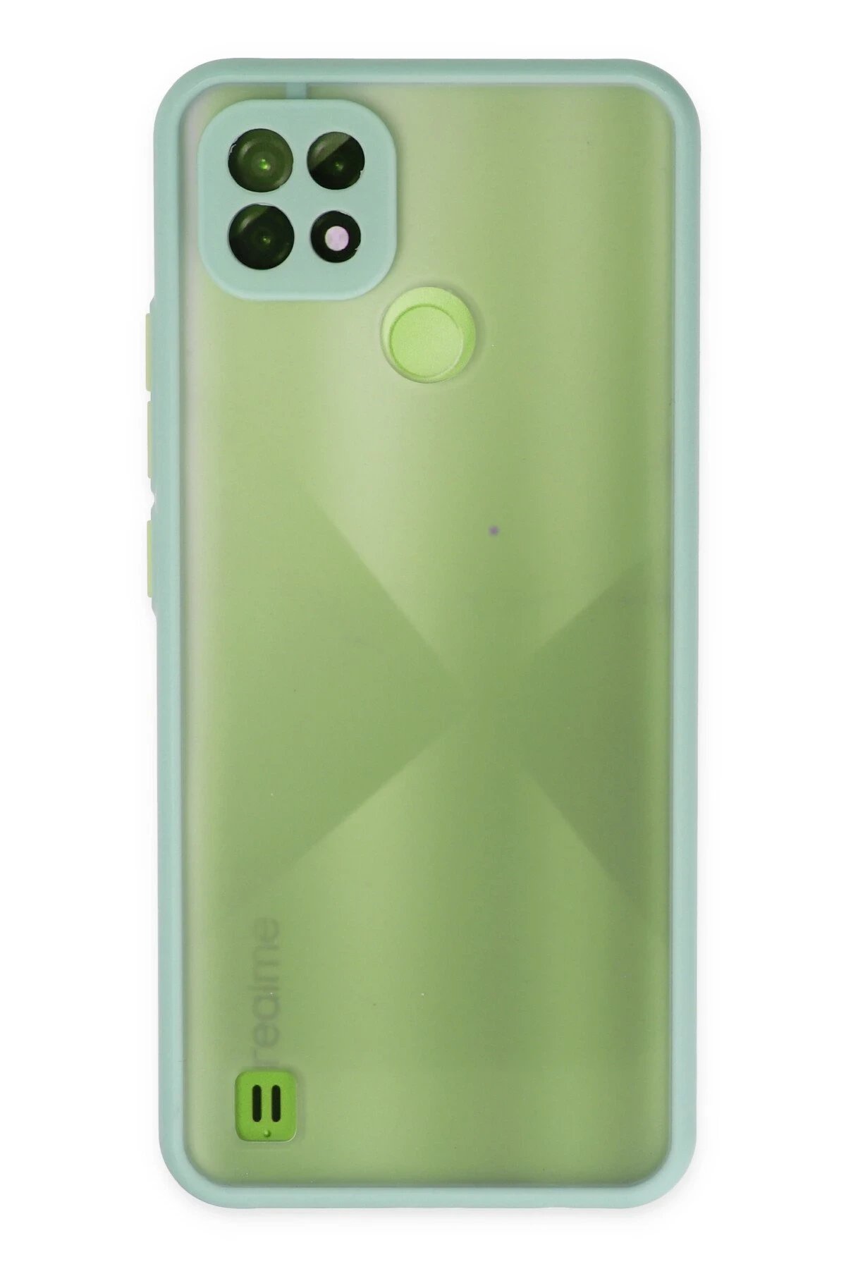 Realme C21 Kılıf Montreal Silikon Kapak - Turkuaz-(5796)