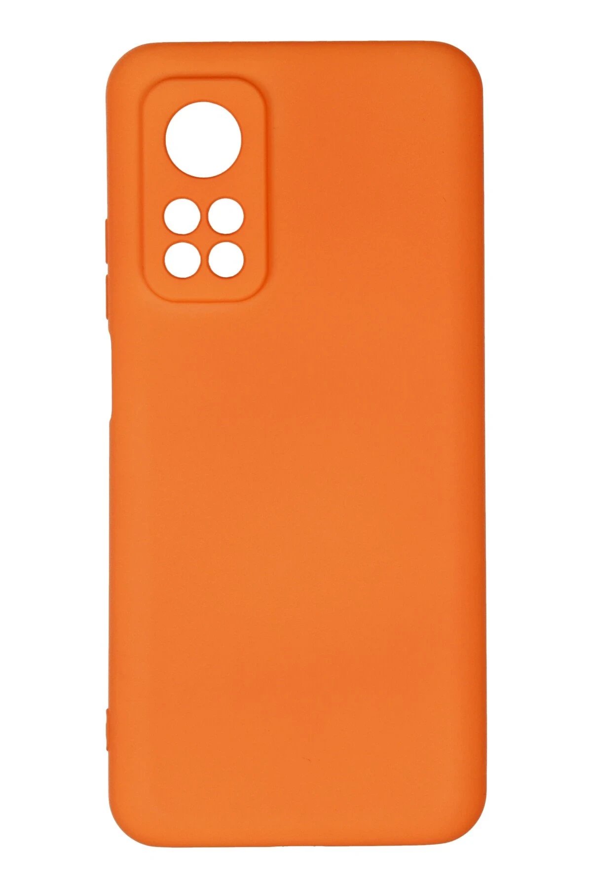 Xiaomi Mi 10T Kılıf Nano içi Kadife Silikon - Turuncu-(5796)