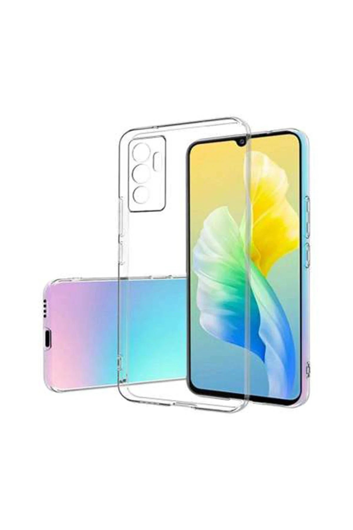 Vivo V23 5G Kılıf Lüx Şeffaf Silikon-(5796)