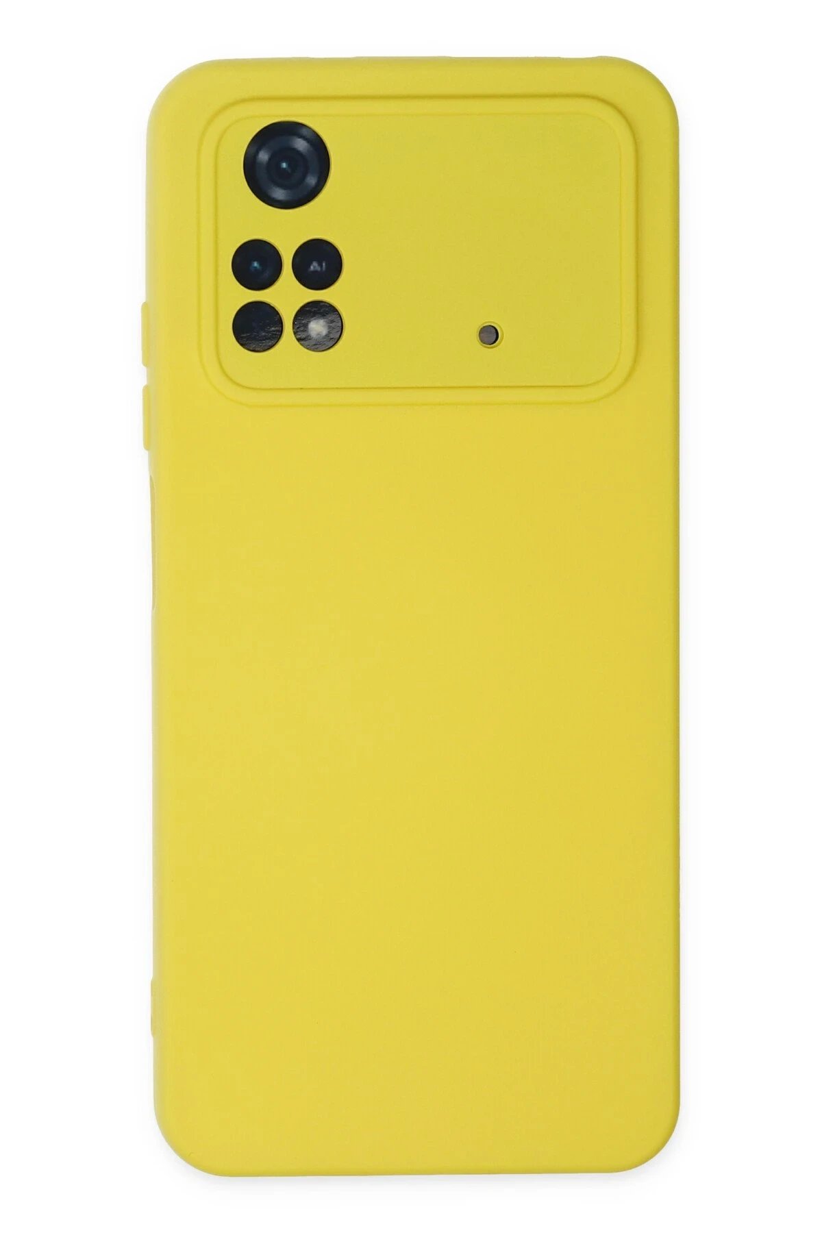 Xiaomi Poco M4 Pro 4G Kılıf Nano içi Kadife Silikon - Sarı-(5796)