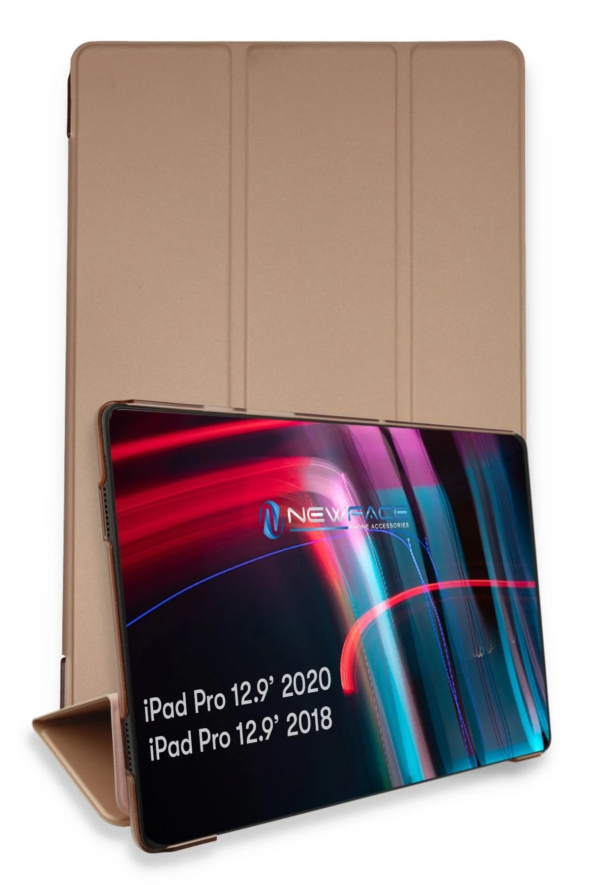 iPad Pro 12.9 (2021) Kılıf Tablet Smart Kılıf - Rose Gold-(5796)
