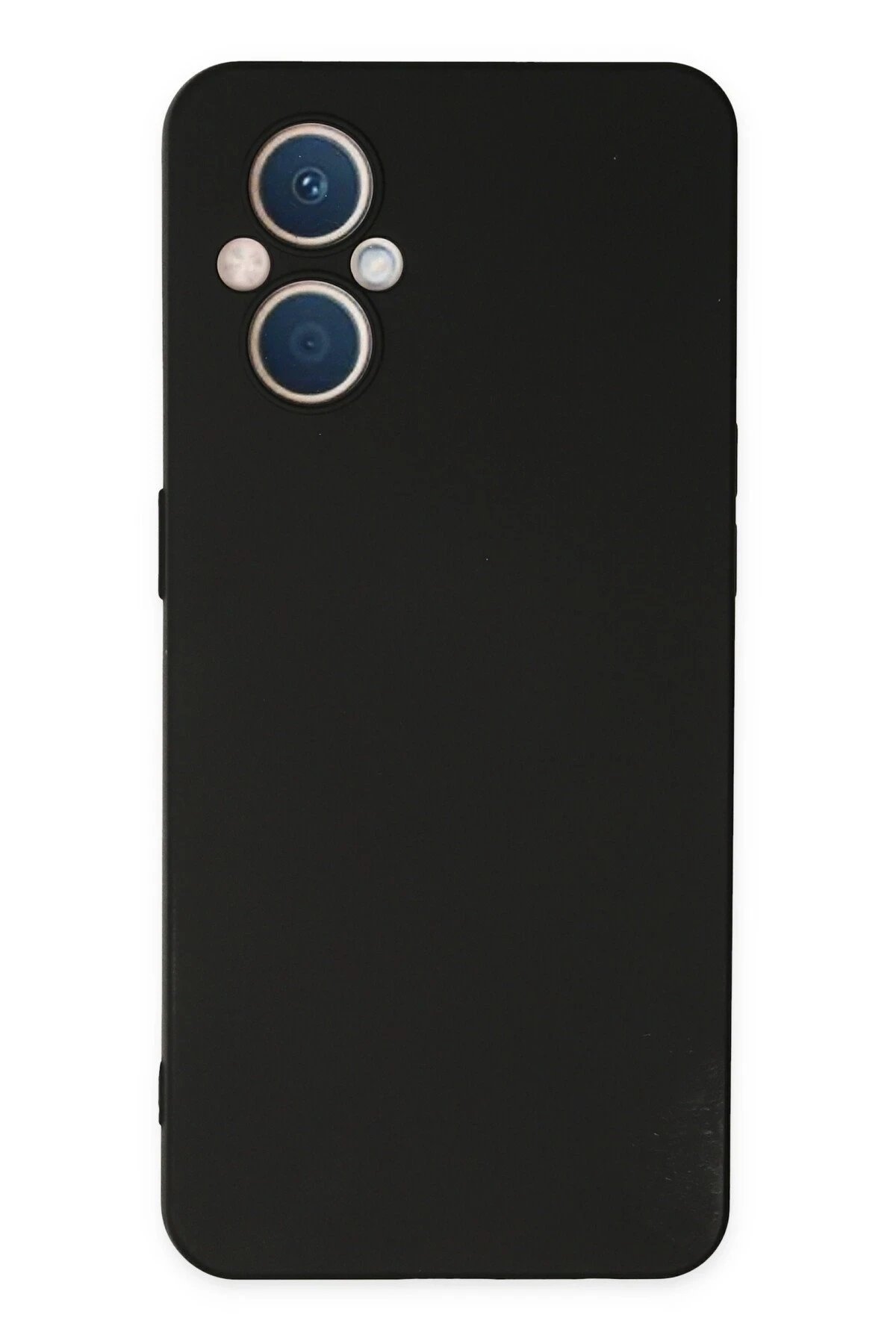 Oppo Reno 7 Lite Kılıf Nano içi Kadife Silikon - Siyah-(5796)