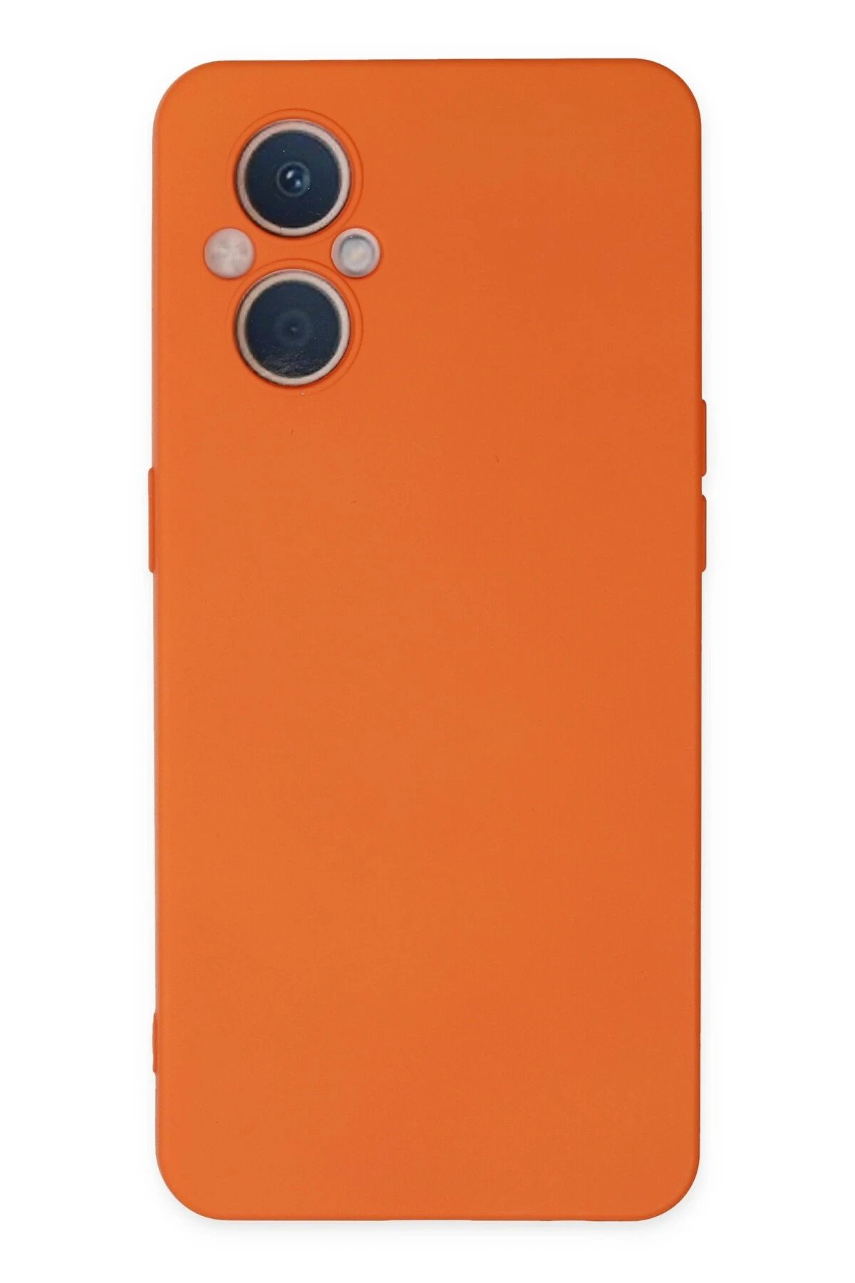 Oppo Reno 7 Lite Kılıf Nano içi Kadife Silikon - Turuncu-(5796)