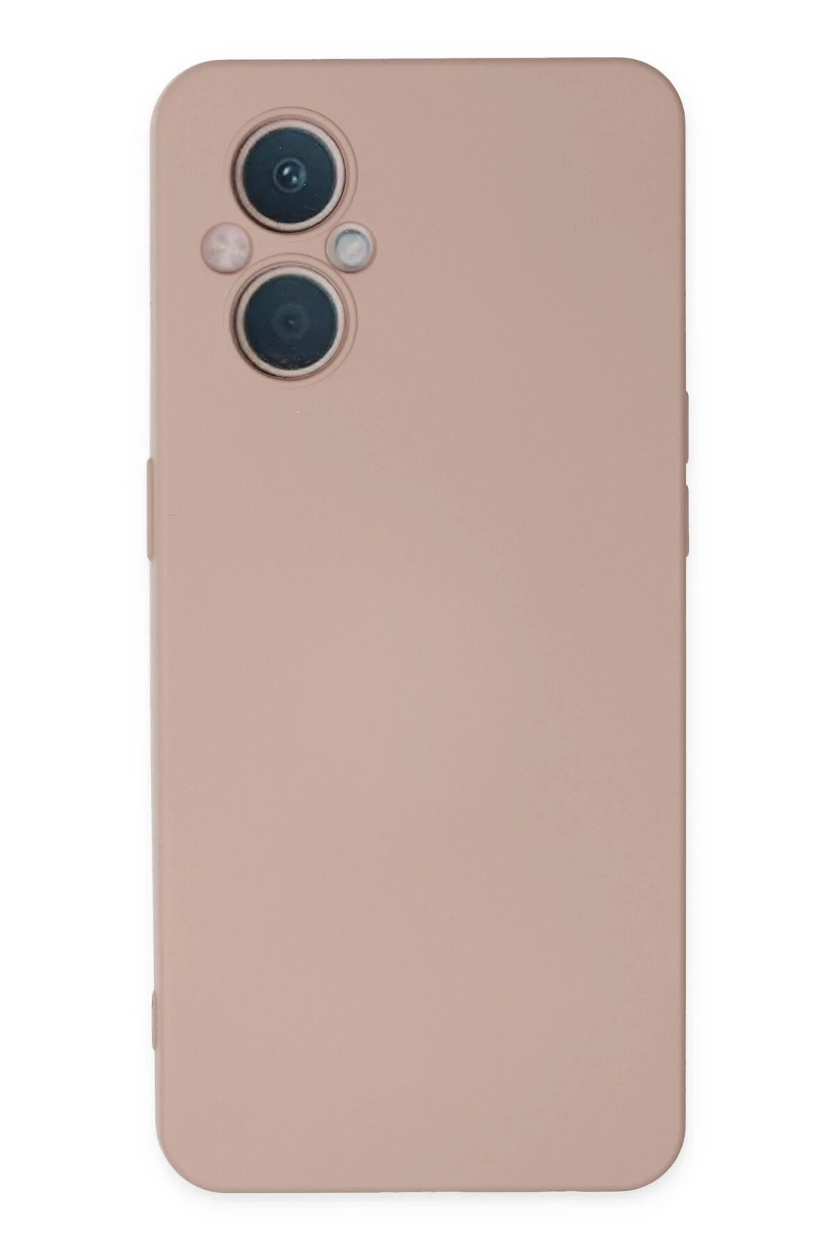 Oppo Reno 7 Lite Kılıf Nano içi Kadife Silikon - Pudra-(5796)