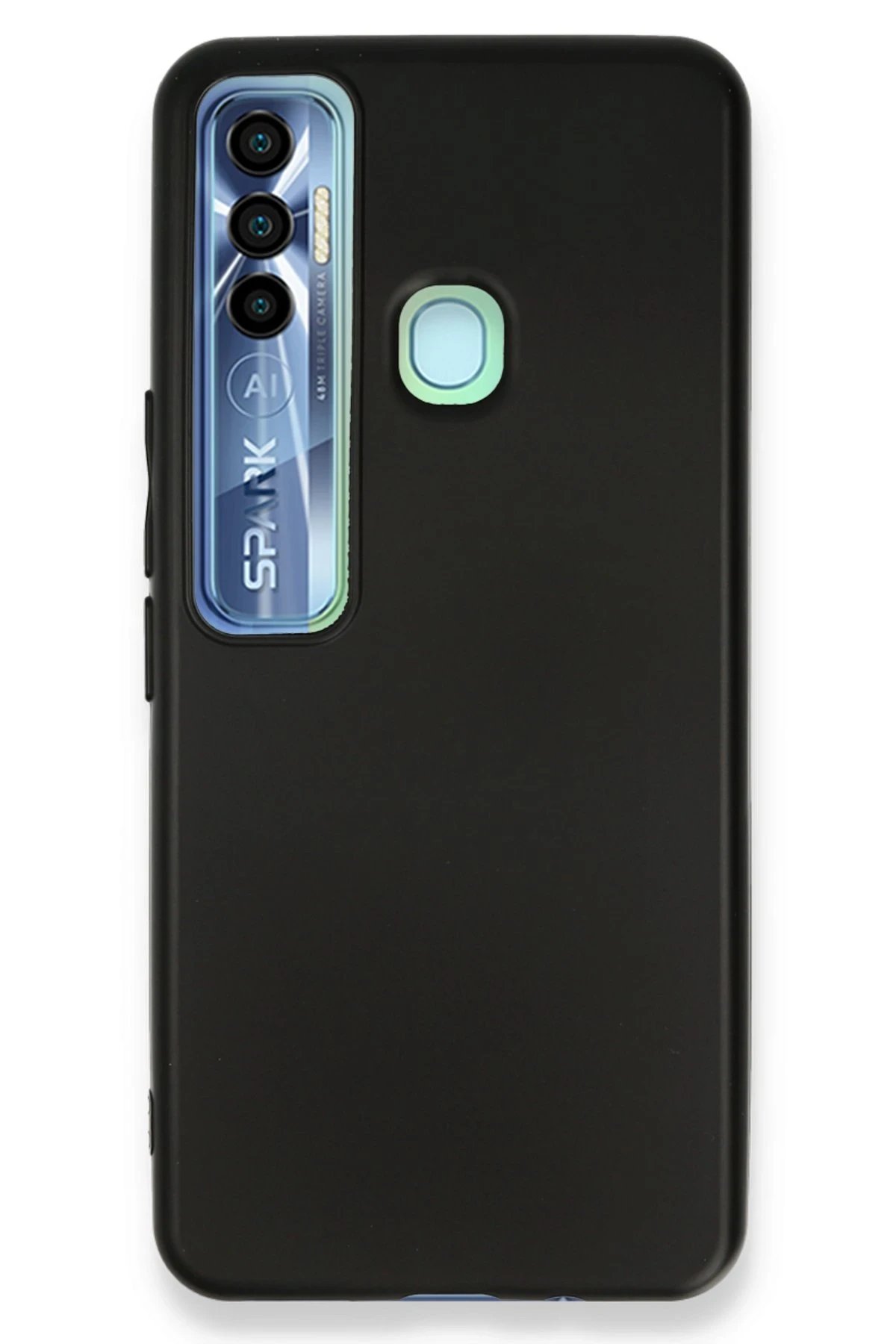 Tecno Spark 7 Pro Kılıf First Silikon - Siyah-(5796)