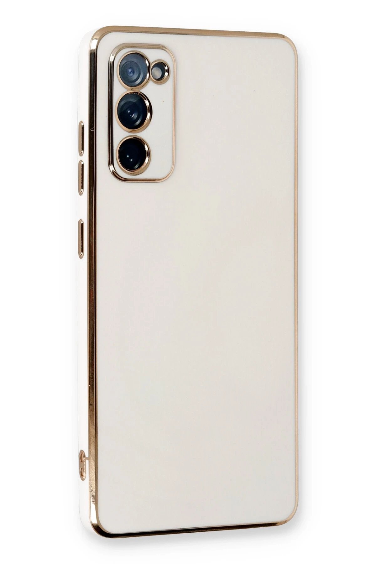 Samsung Galaxy S20 FE Kılıf Volet Silikon - Beyaz-(5796)
