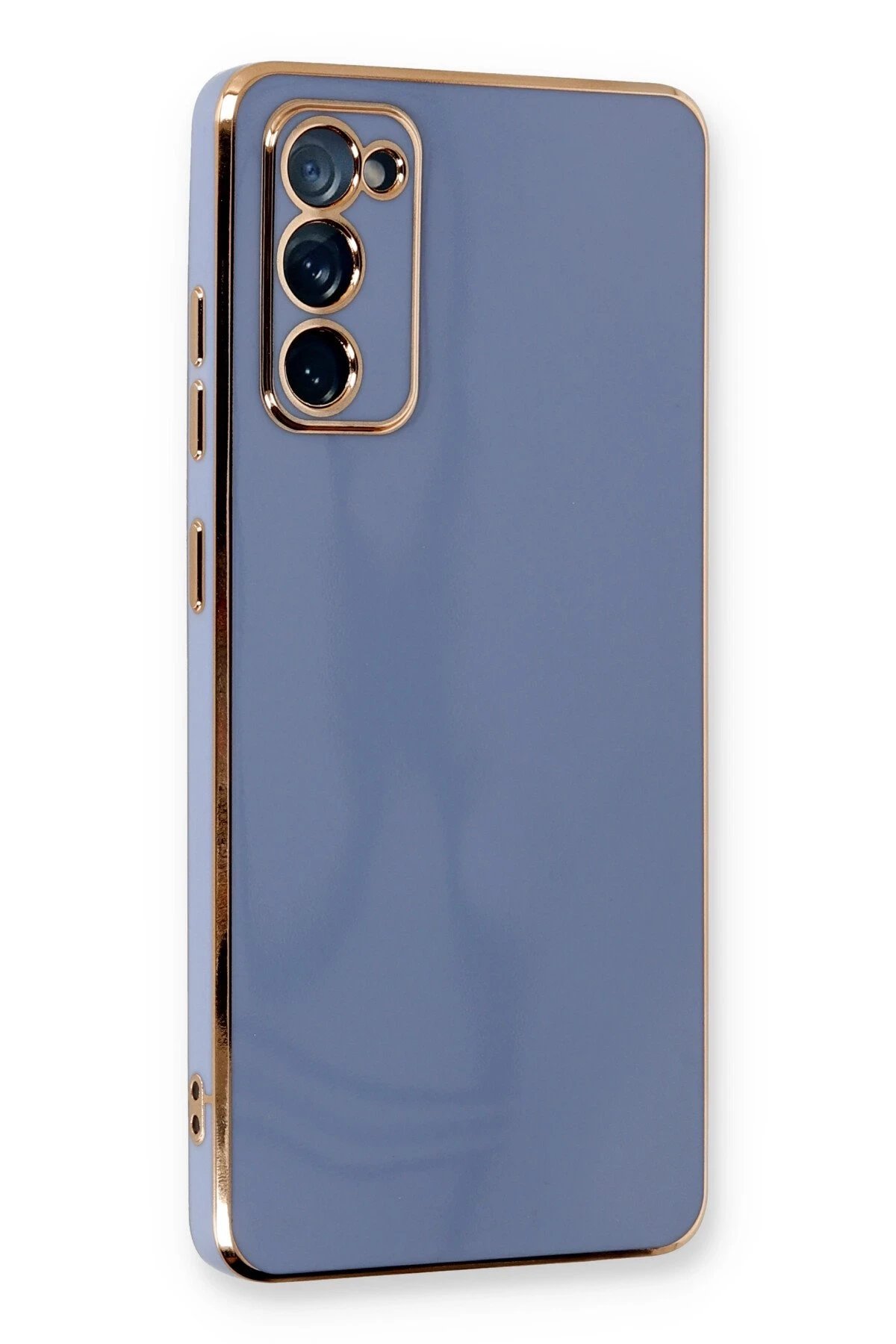 Samsung Galaxy S20 FE Kılıf Volet Silikon - Mavi-(5796)