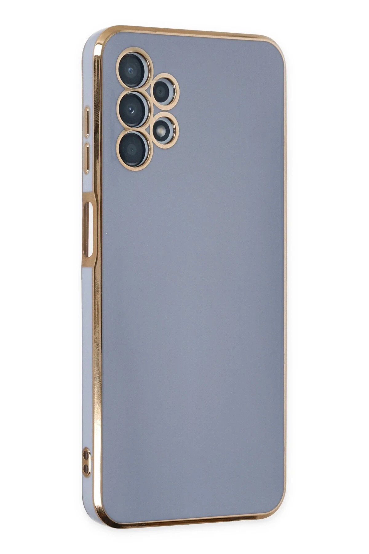 Samsung Galaxy A13 4G Kılıf Volet Silikon - Mavi-(5796)
