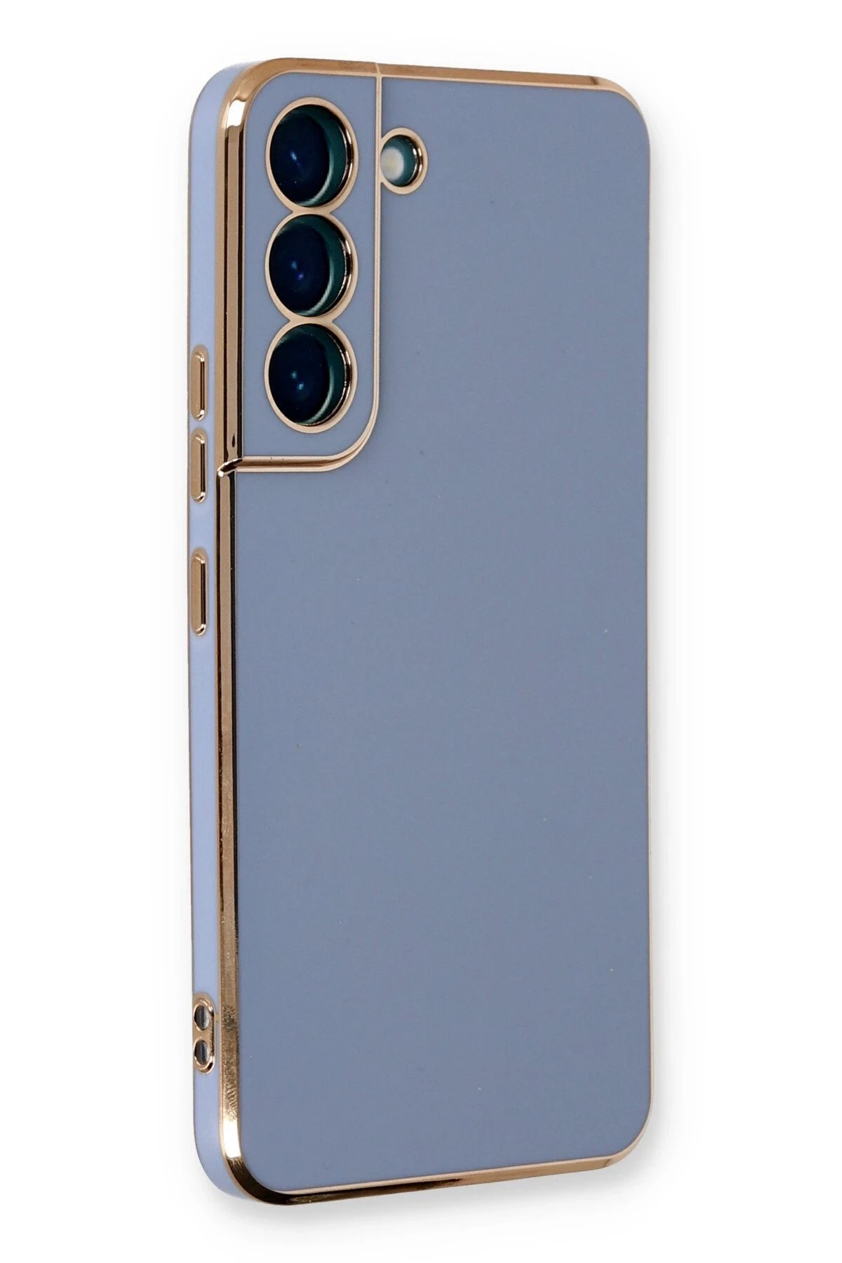 Samsung Galaxy S22 Plus Kılıf Volet Silikon - Mavi-(5796)