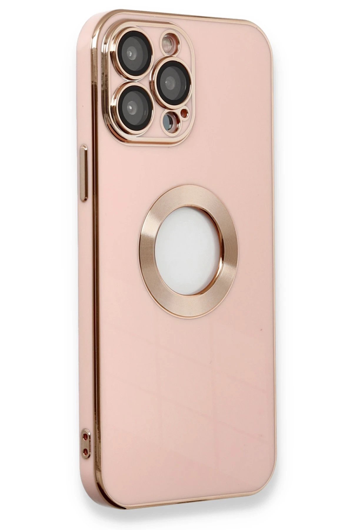 iPhone 13 Pro Max Kılıf Store Silikon - Pembe-(5796)
