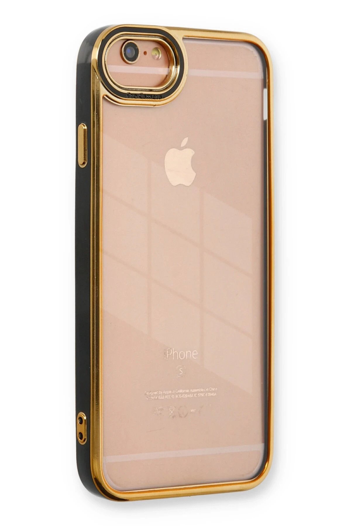 iPhone 6 Kılıf Liva Lens Silikon - Siyah-(5796)