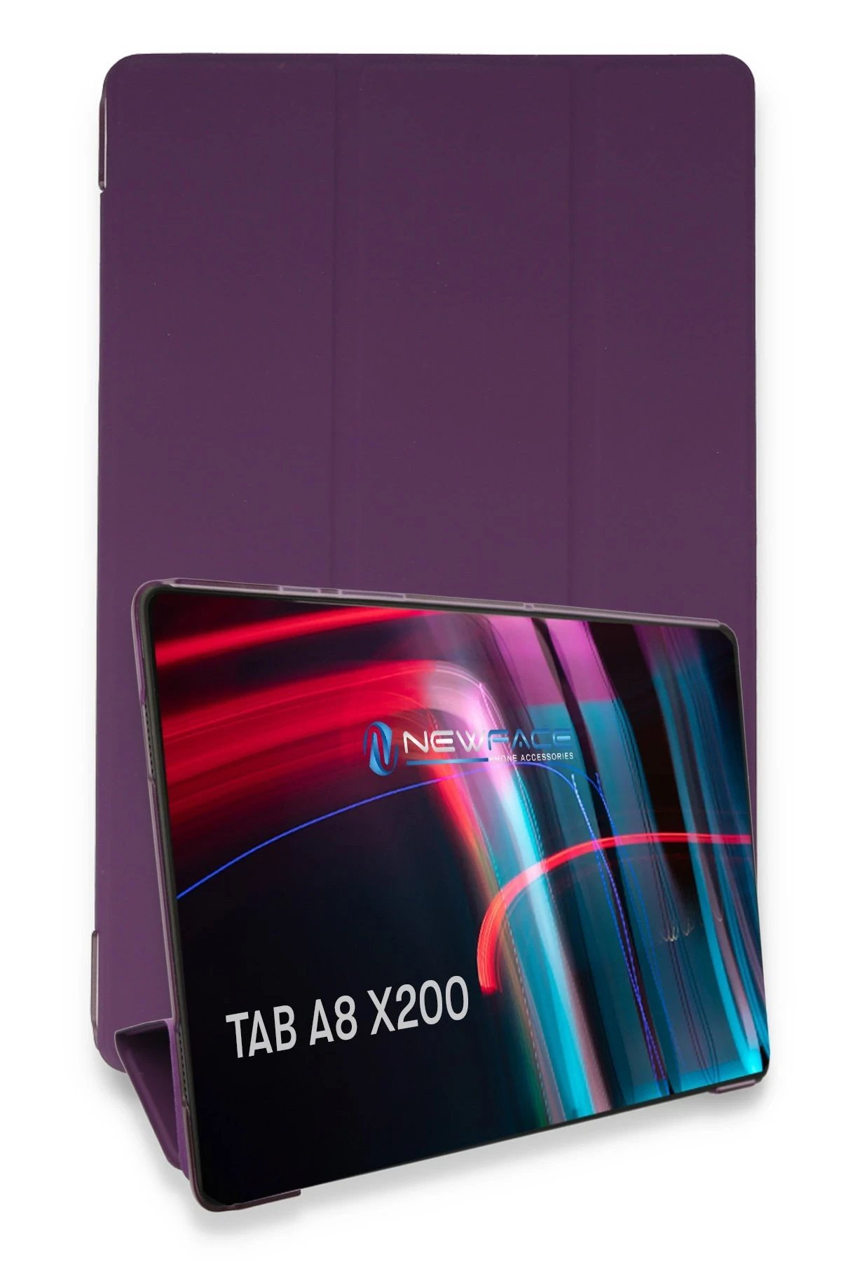 Samsung Galaxy X200 Tab A8 10.5 Kılıf Tablet Smart Kılıf - Mor-(5796)