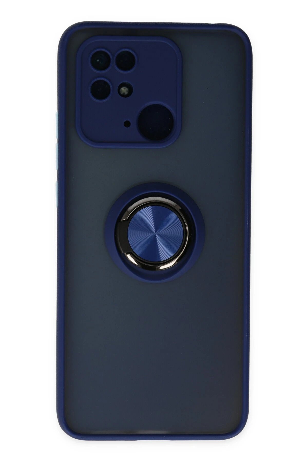 Xiaomi Redmi 10C Kılıf Montreal Yüzüklü Silikon Kapak - Lacivert-(5796)