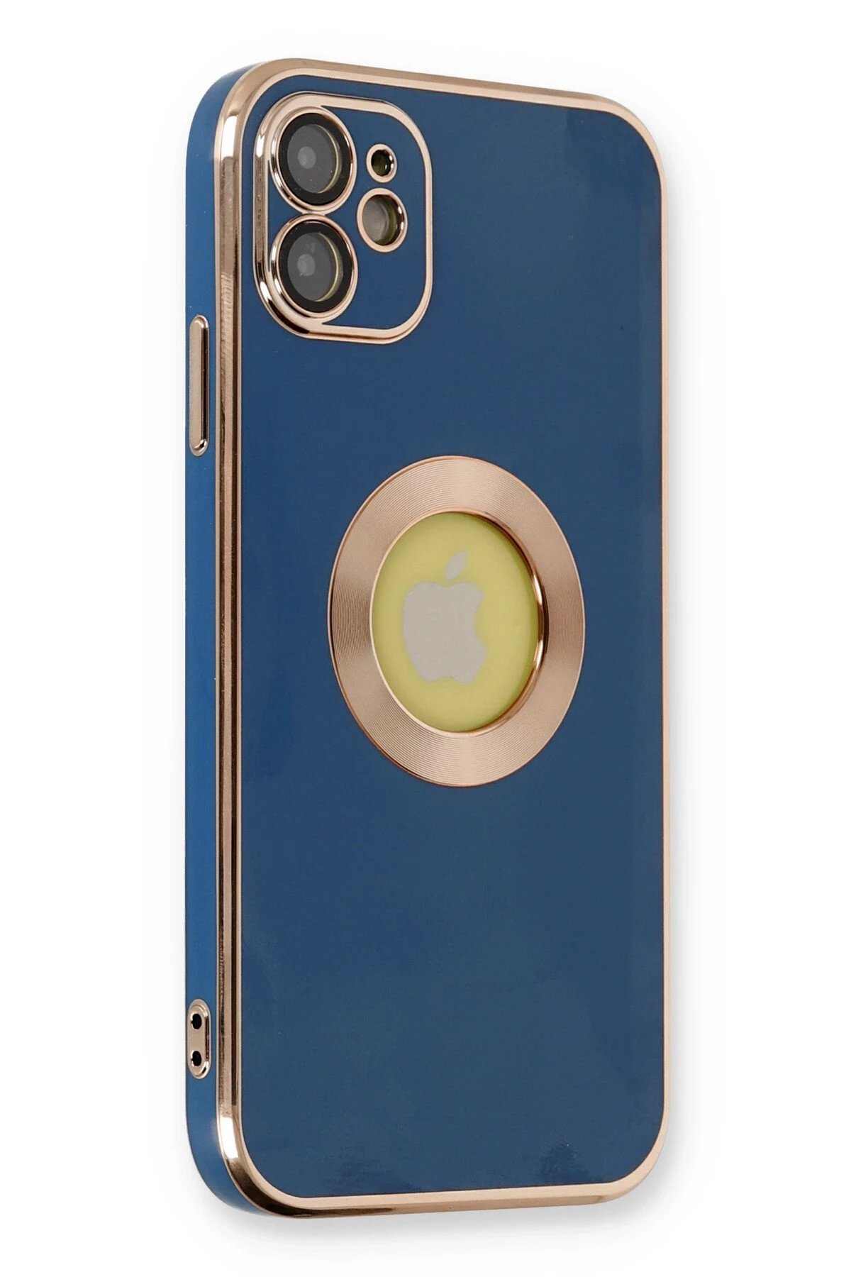 iPhone 12 Kılıf Store Silikon - Mavi-(5796)