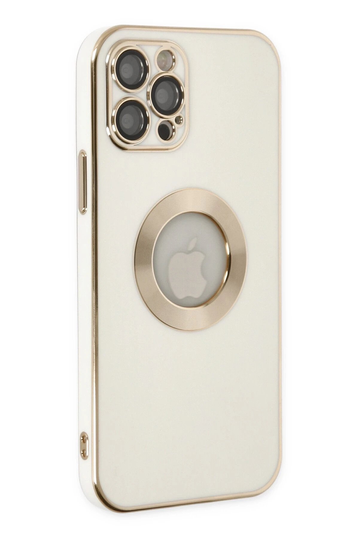 iPhone 12 Pro Kılıf Store Silikon - Beyaz-(5796)