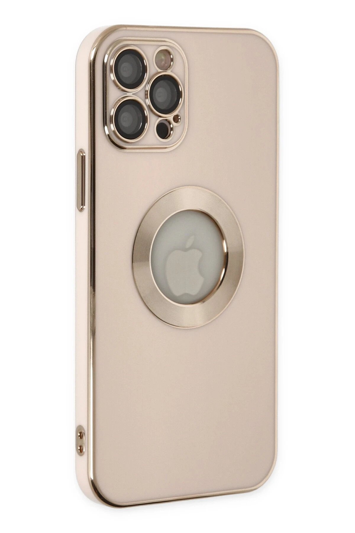 iPhone 12 Pro Max Kılıf Store Silikon - Pembe-(5796)