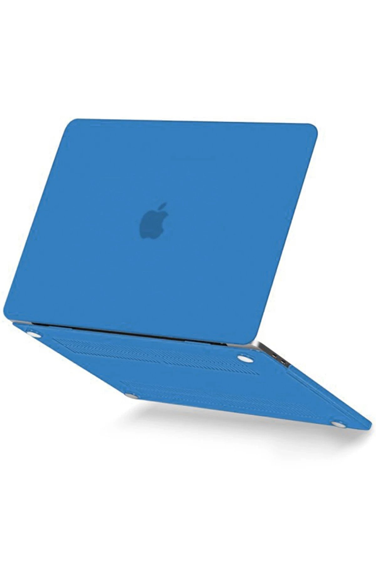 Macbook Pro 13 2021 Macbook Buzlu Kapak - Mavi-(5796)