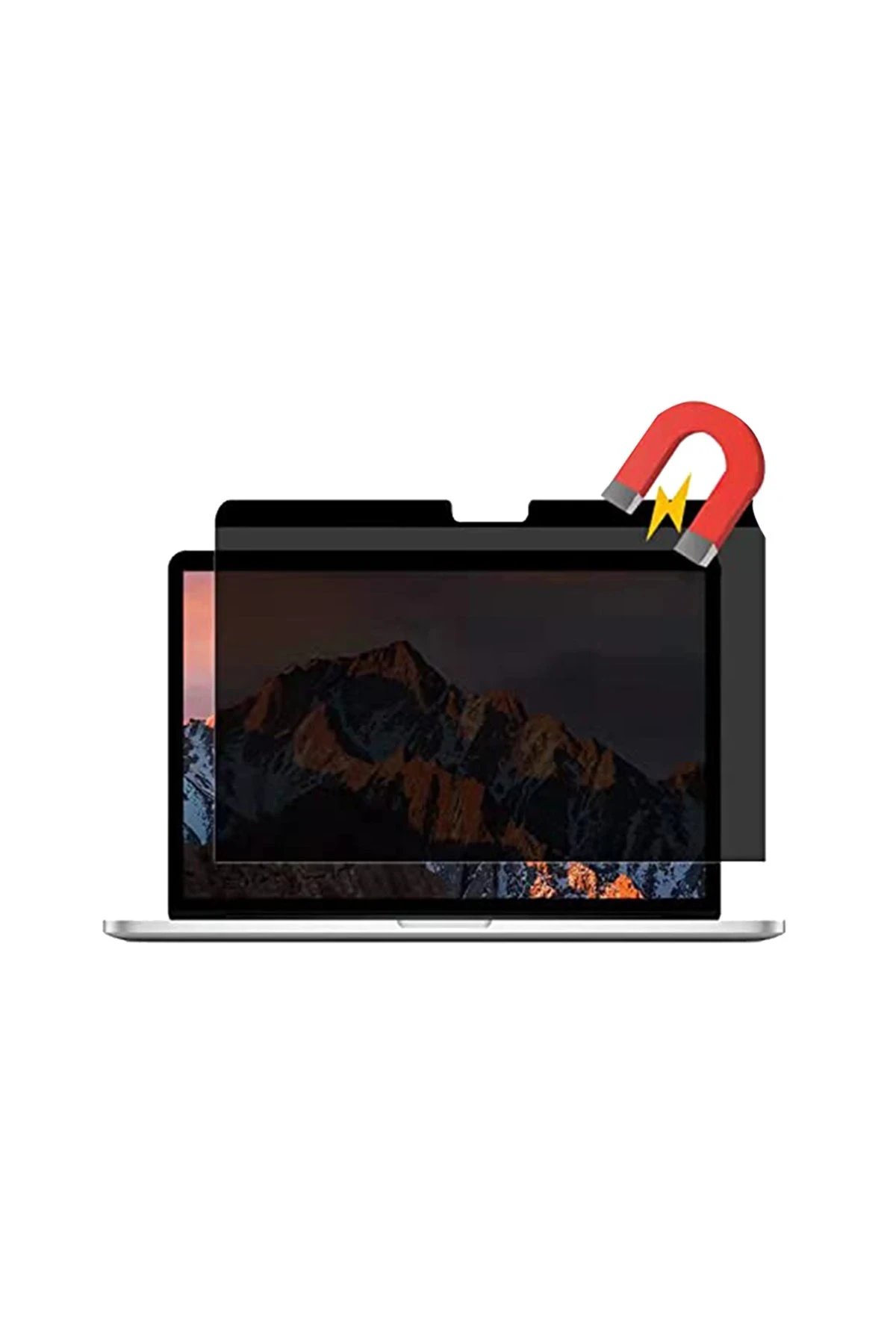 Macbook Air 13.3 Macbook Manyetik Hayalet Ekran Koruyucu - Siyah-(5796)