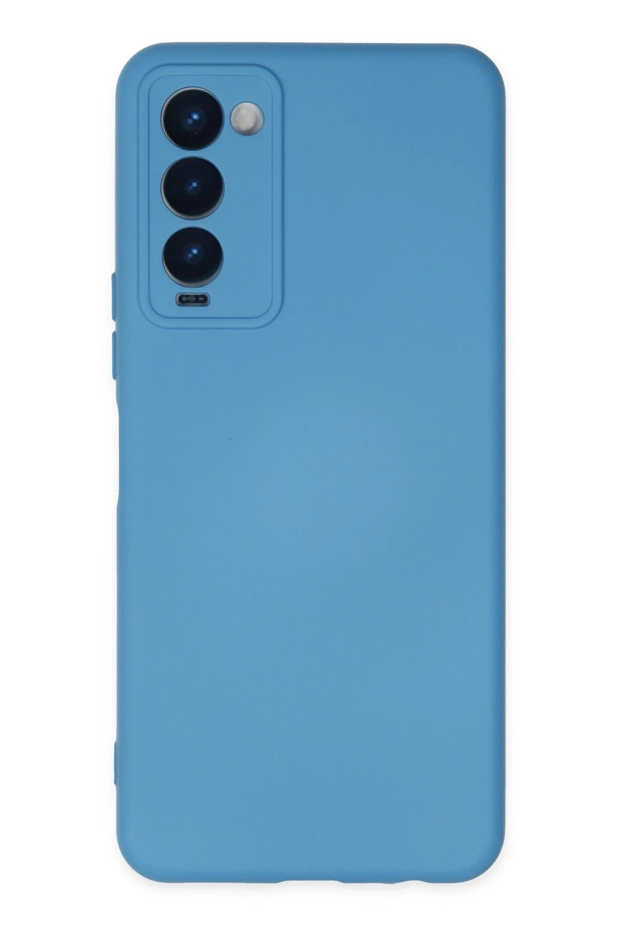 Tecno Camon 18 Kılıf Nano içi Kadife Silikon - Mavi-(5796)