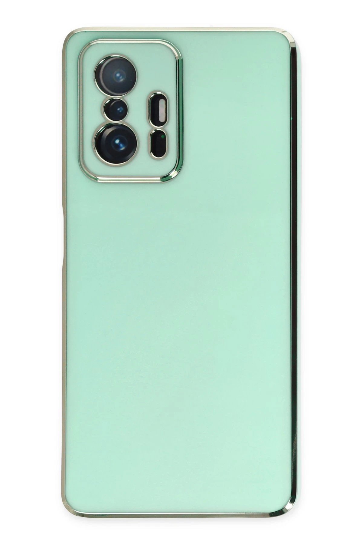Xiaomi Mi 11T Pro Kılıf Volet Silikon - Açık Yeşil-(5796)