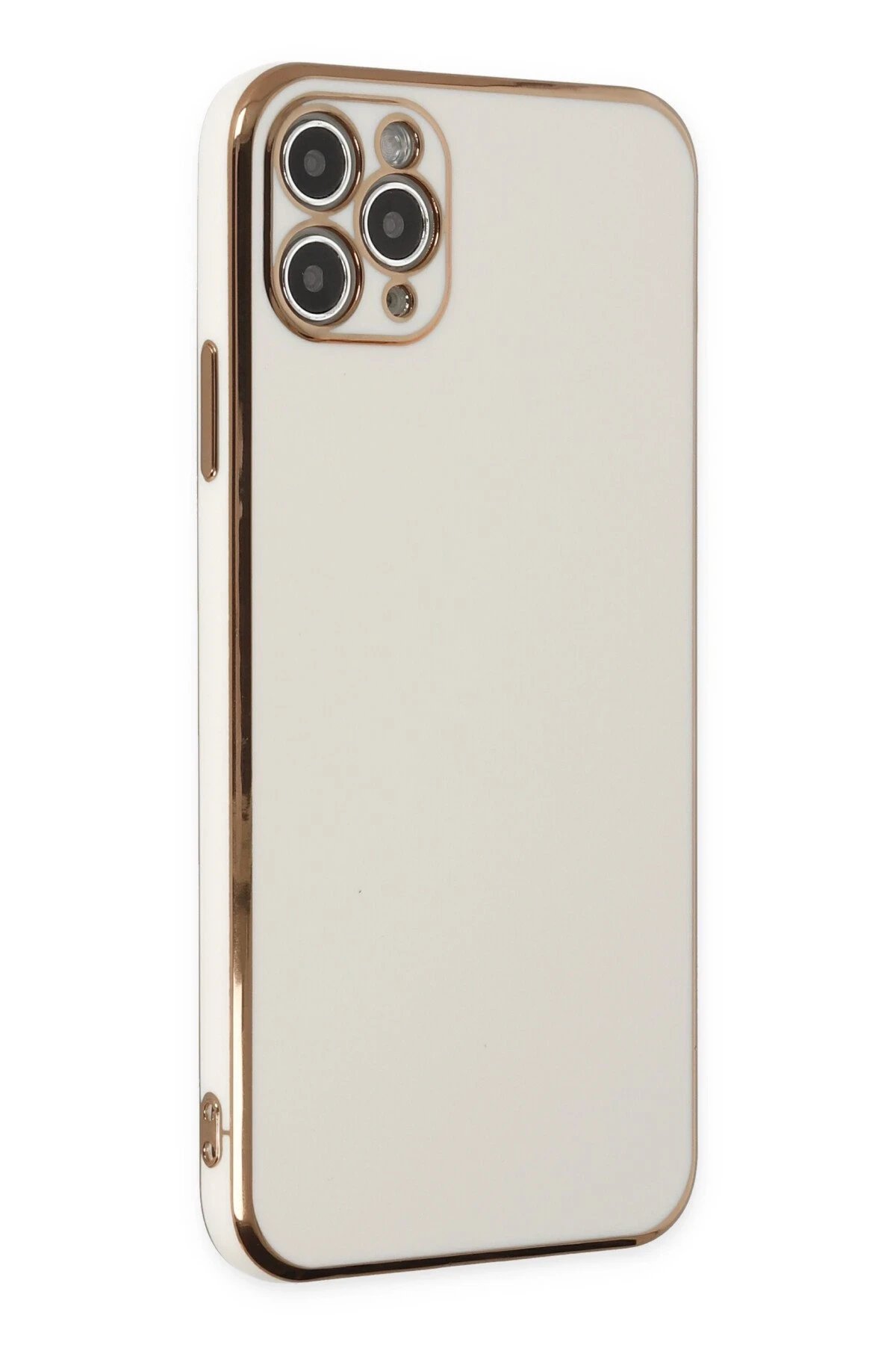 iPhone 11 Pro Max Kılıf Volet Silikon - Beyaz-(5796)