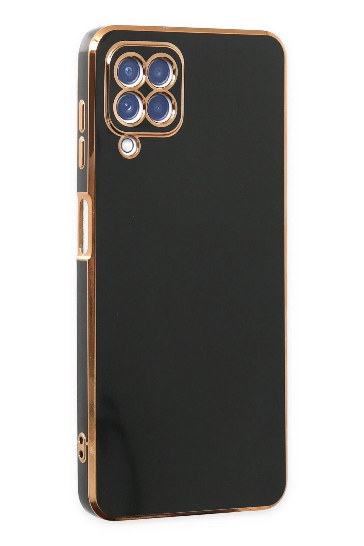 Samsung Galaxy A12 Kılıf Volet Silikon - Siyah-(5796)