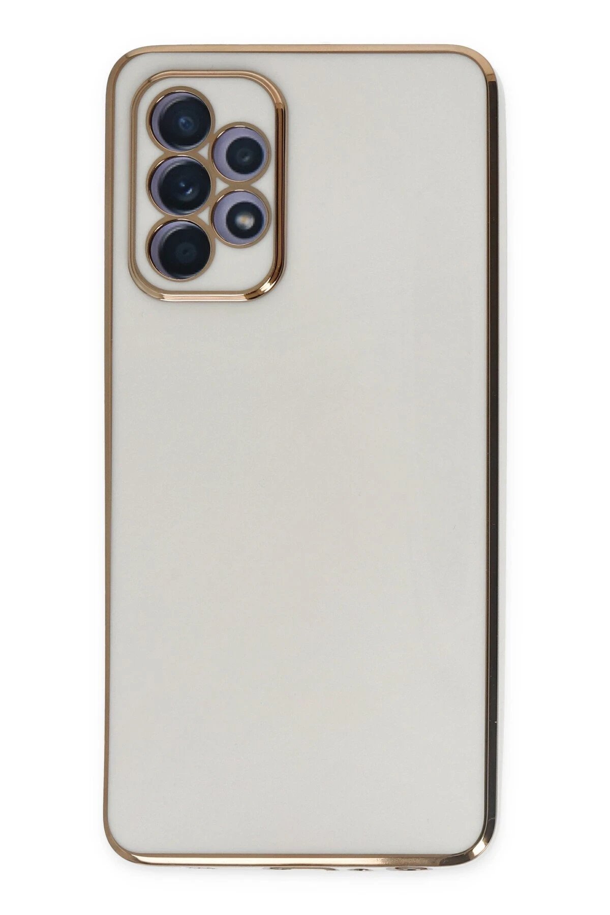 Samsung Galaxy A52 Kılıf Volet Silikon - Beyaz-(5796)