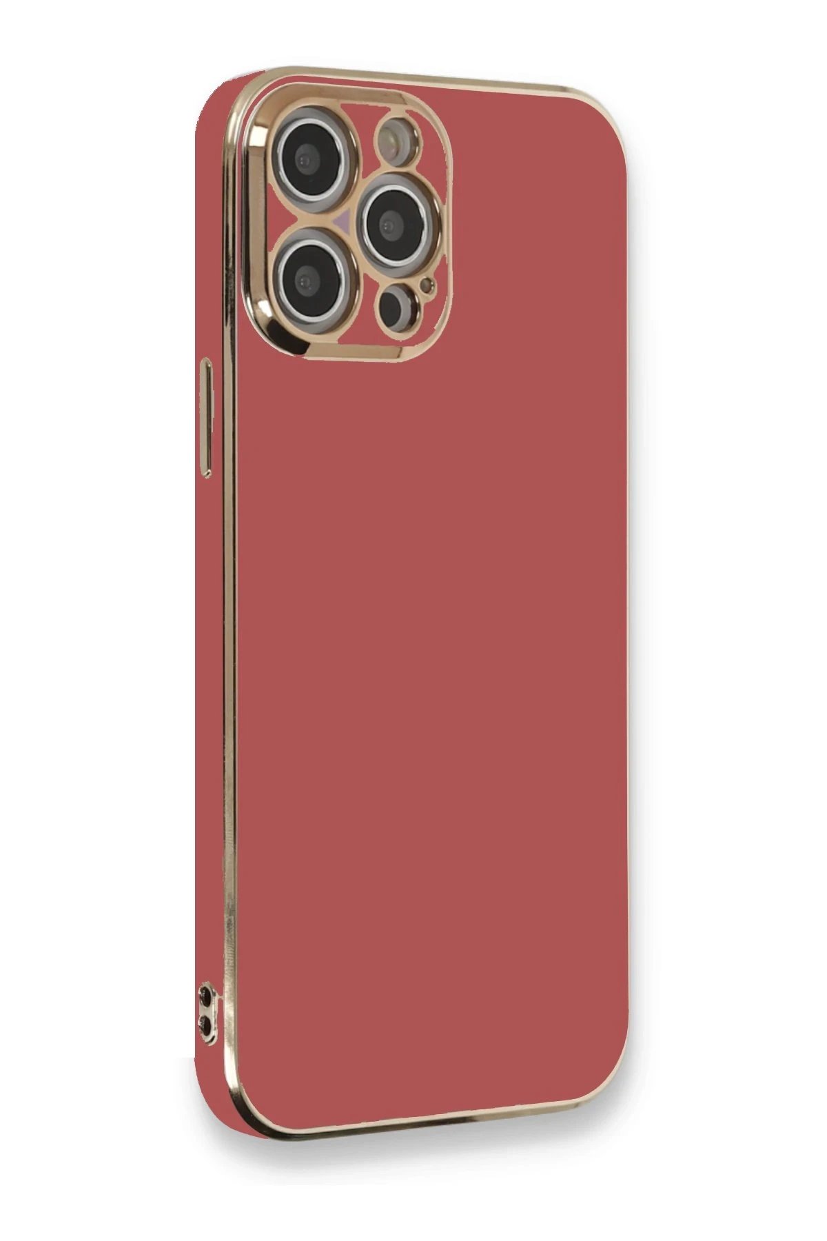 iPhone 12 Pro Max Kılıf Volet Silikon - Kırmızı-(5796)