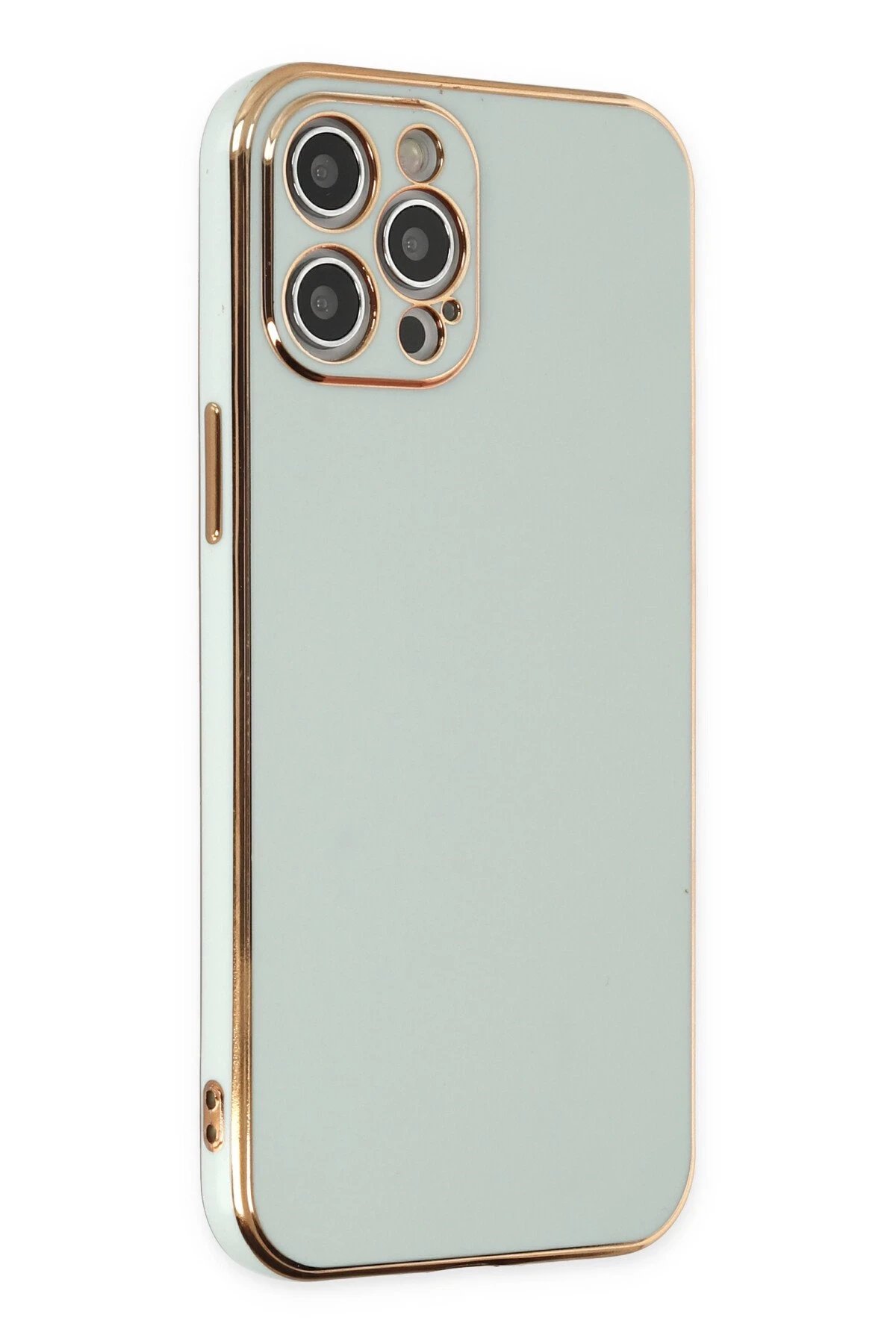 iPhone 12 Pro Max Kılıf Volet Silikon - Açık Yeşil-(5796)